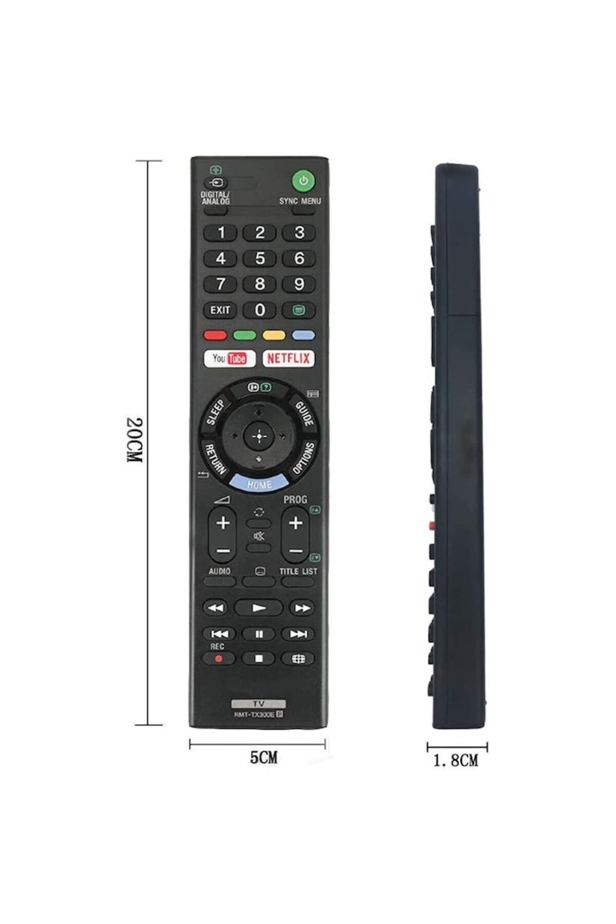 Bogadini-Universal Remote Control For Sony Smart LED/LCD TV RMT-TX300E, Identical To The Original 3