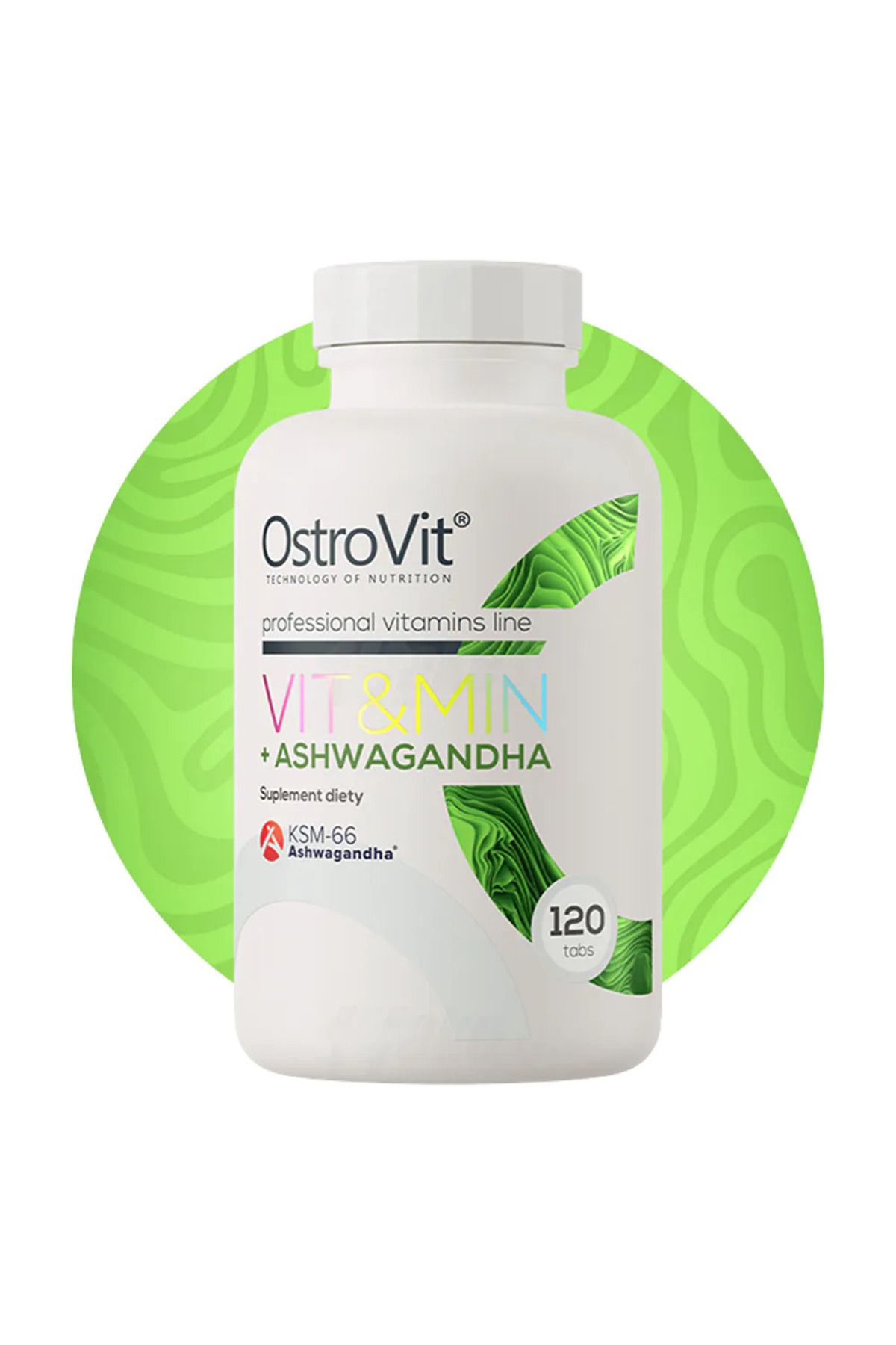 Ostrovit VIT&MIN + Vitamin + KSM66 Ashwagan.dha.a 120 tablets