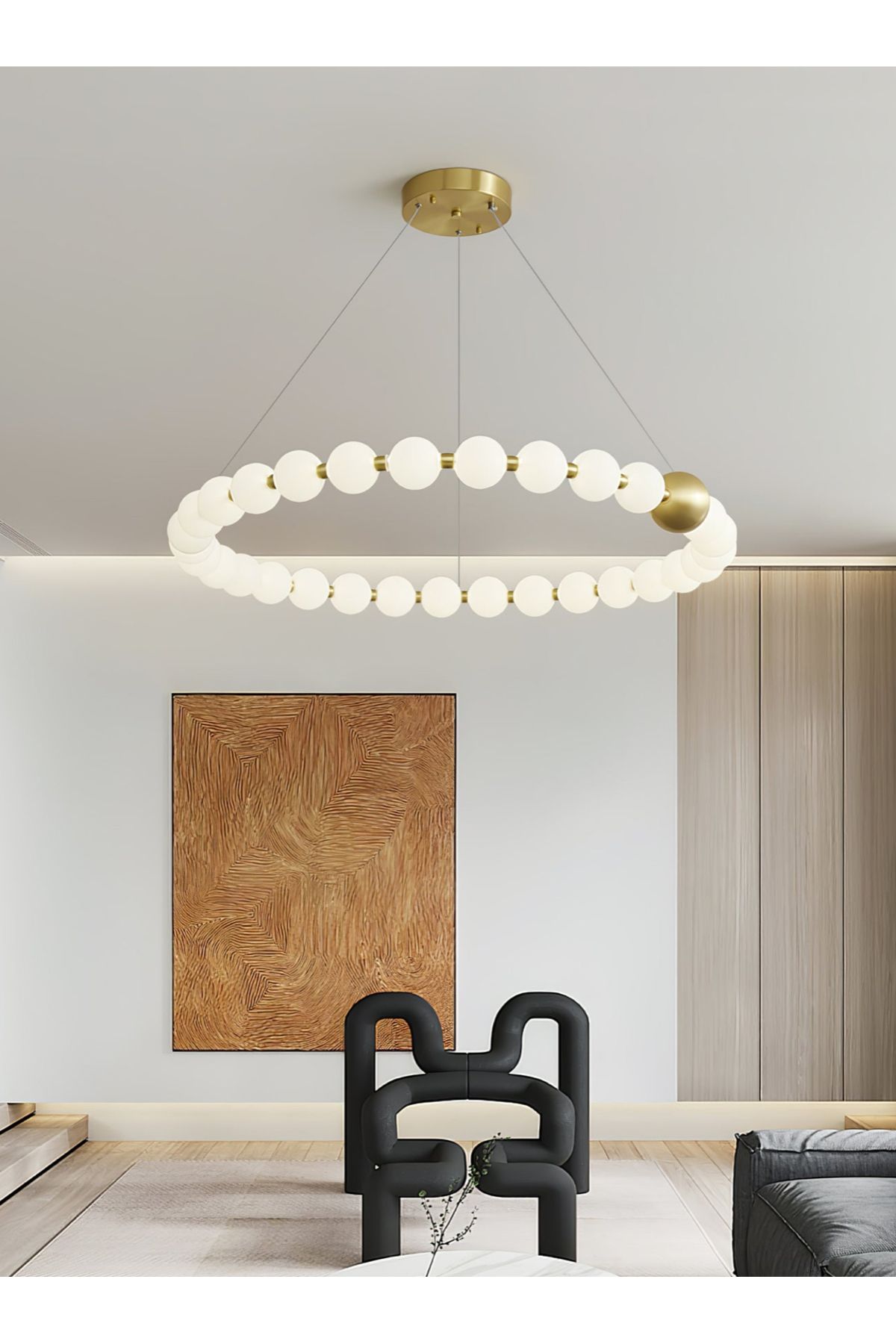 burenze Exclusive Luxury Modern Tasarım Led Avize Balls On Chandelier Eskitme Gold Ledli Avize