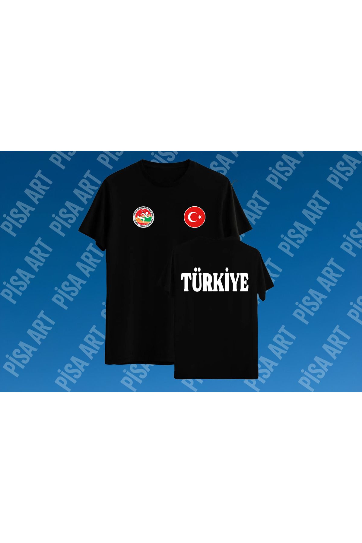 Pisa Art Atletizm Türkiye Milli Takım Temalı Yetişkin Ve Çocuk T-Shirt