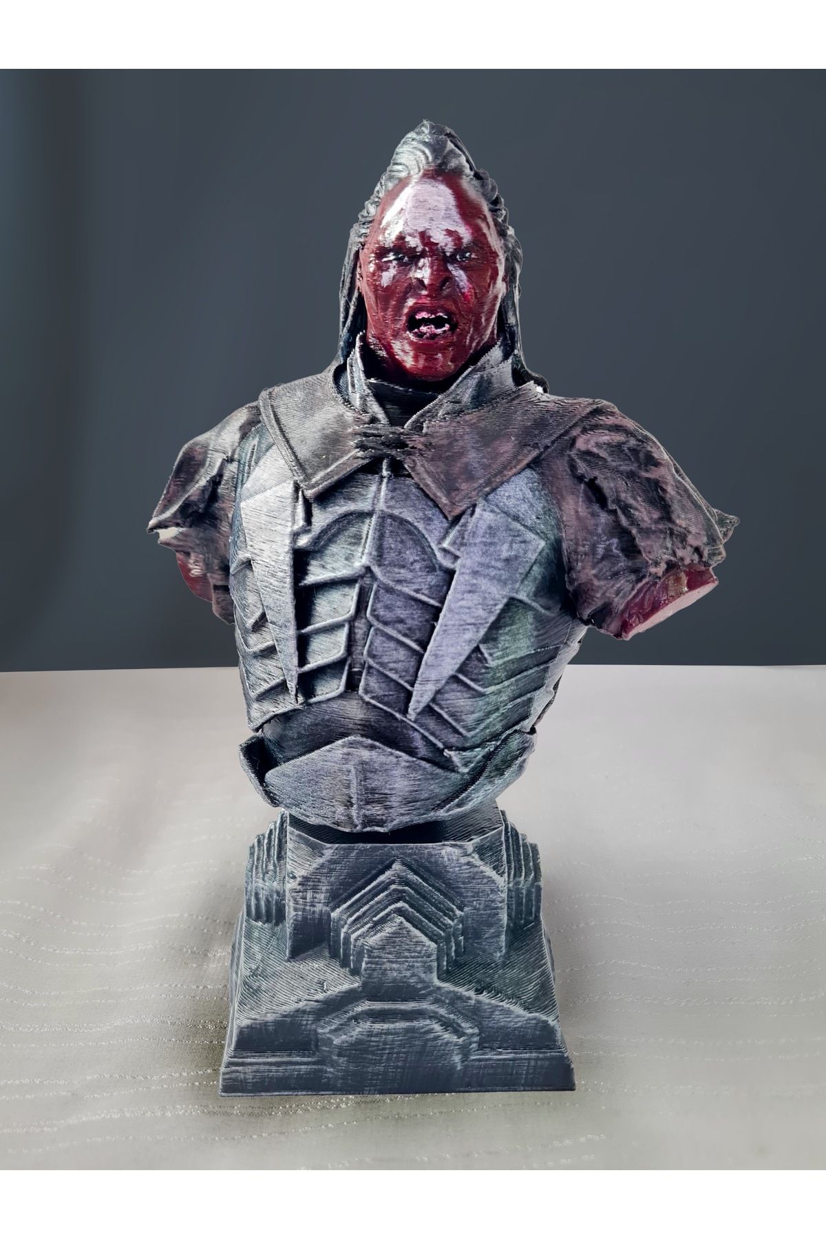 eselya 3d Uruk Hai - Lord Of The Rings Lurtz Figür/ Yüzüklerin Efendisi Ork Lurtz Büst/17cm/fanart