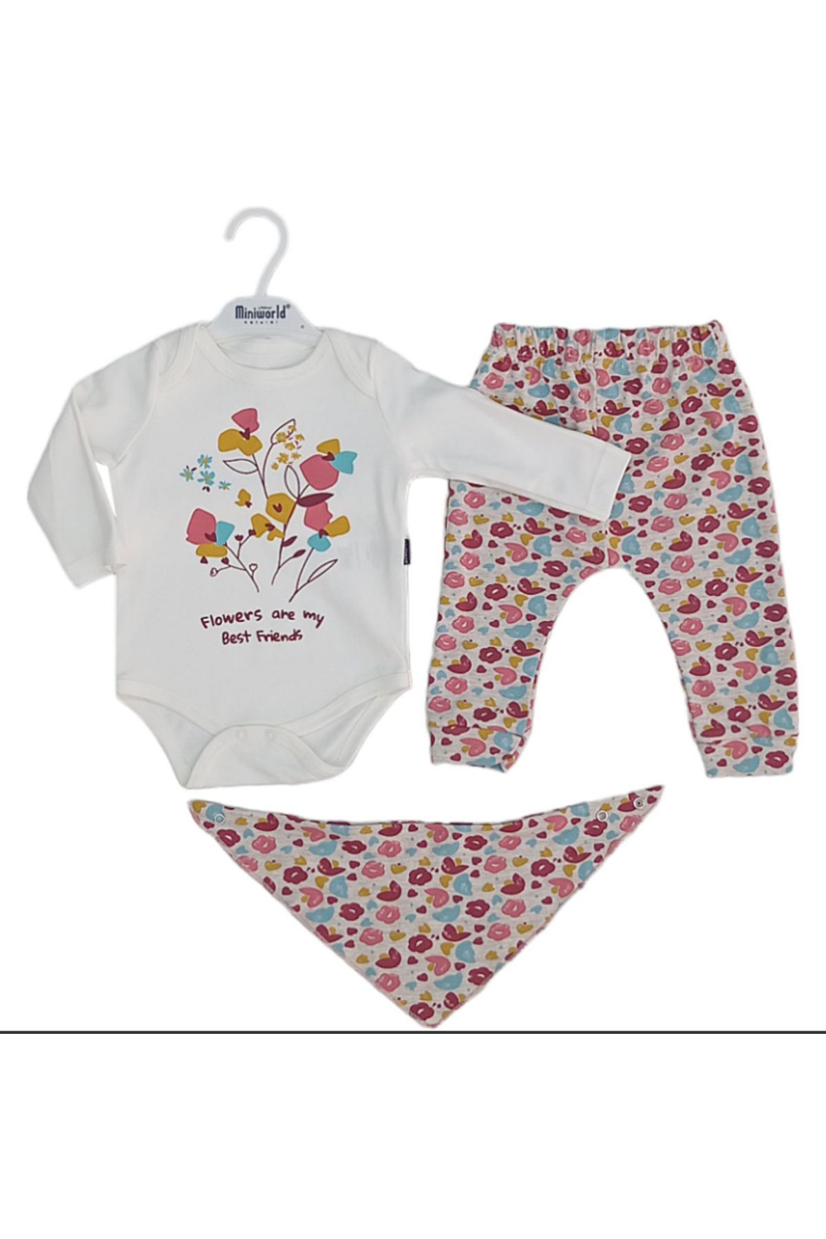 minella kids MİNELLA KİDS Kız Bebek Pamuklu Günlük Rahat takım