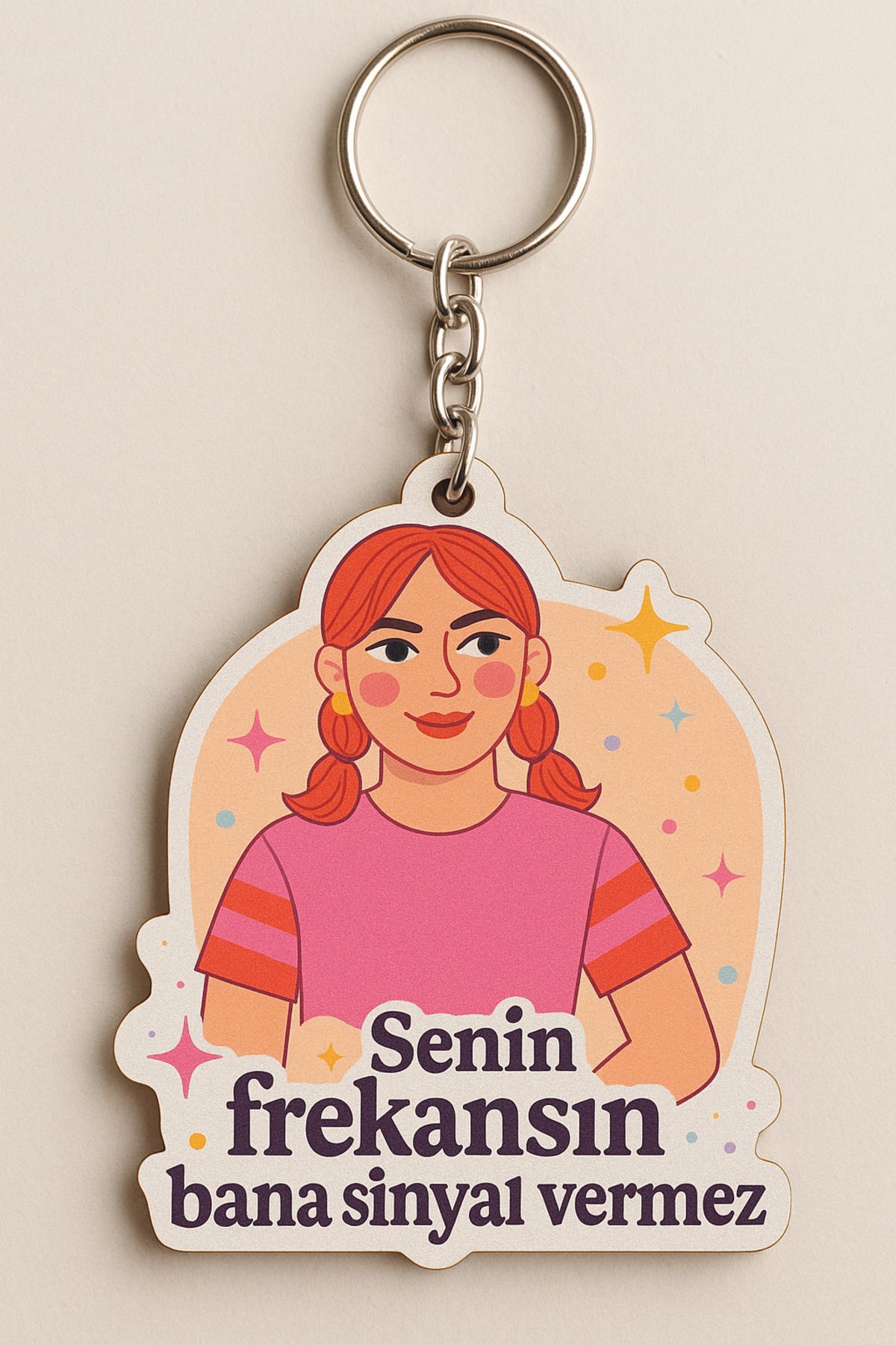 İmpivo Senin Frekansın Bana Sinyal Vermez Yazılı Anahtarlık