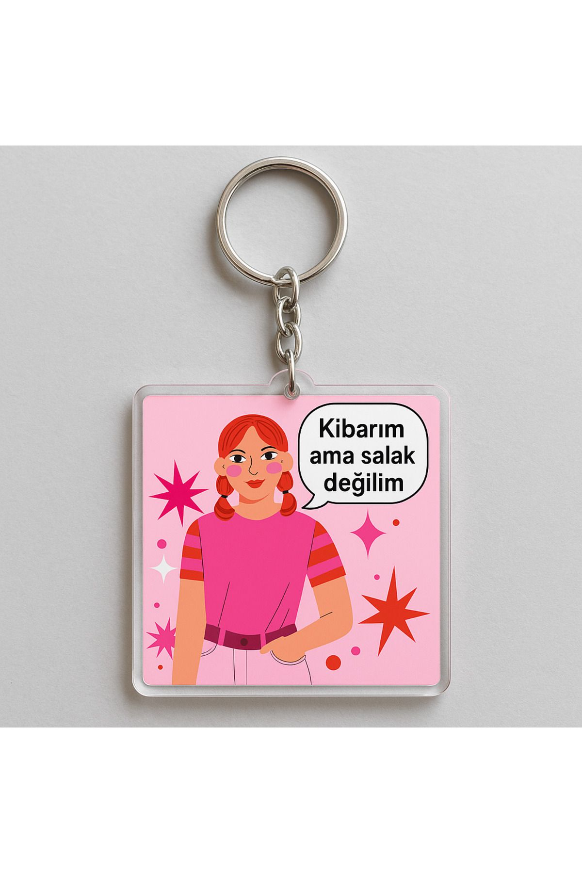 İmpivo Kibarım Ama Salak Değilim! Yazılı Anahtarlık