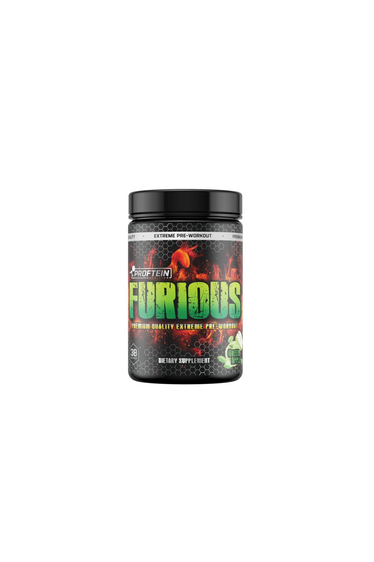 Proftein Nutrition Furious Pre-workout 420gr 30 Servis Yeşil Elma Aromalı