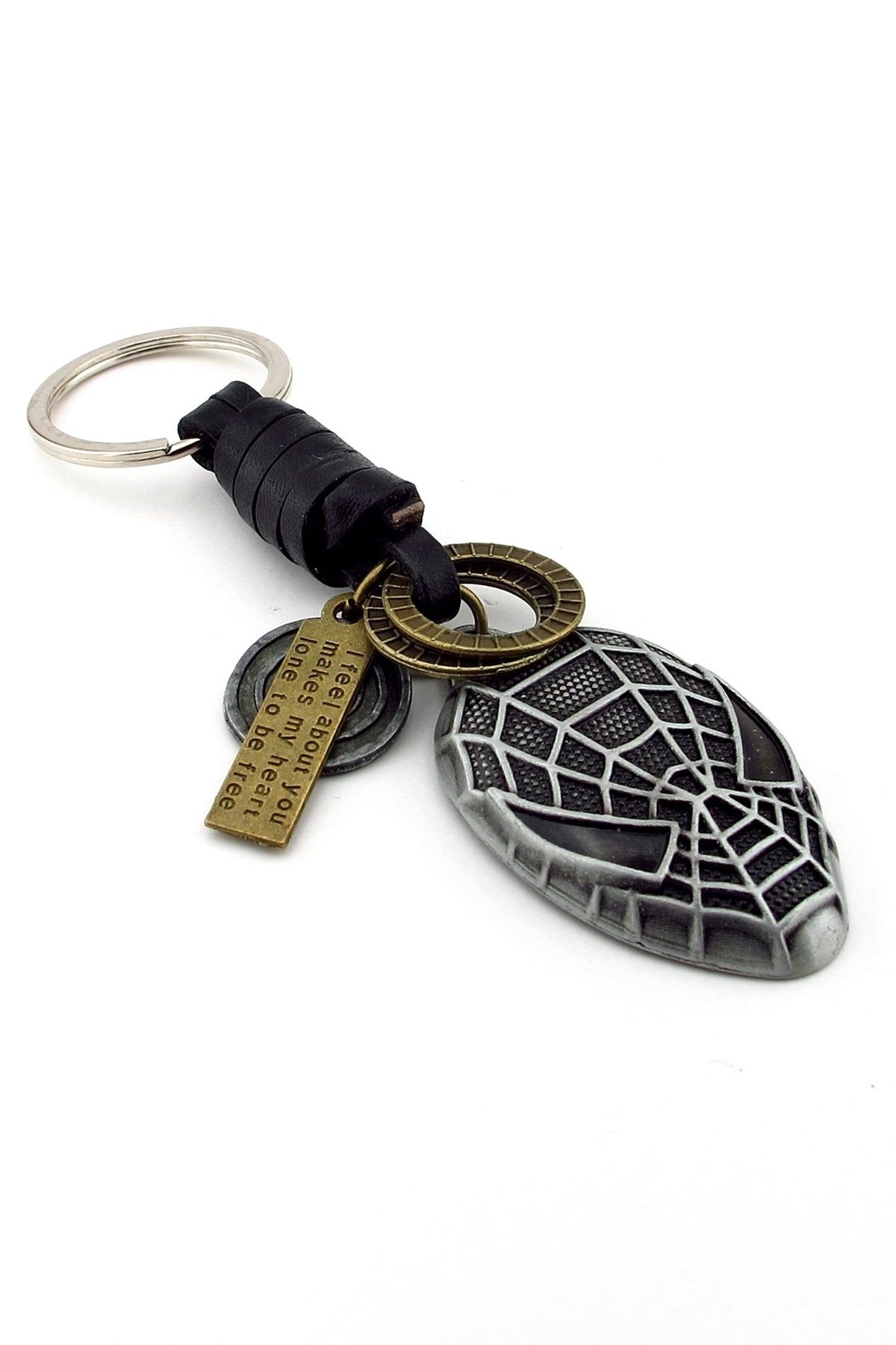 Solfera Örümcek Adam Spiderman Peter Parker Deri Metal Anhatarlık KC344