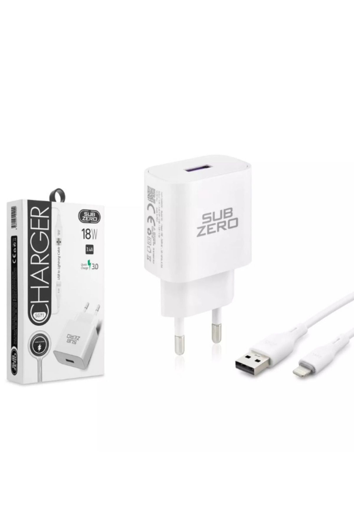 Subzero SG71 18 W 3.4 A Qualcomm Hızlı iPhone Şarj Aleti