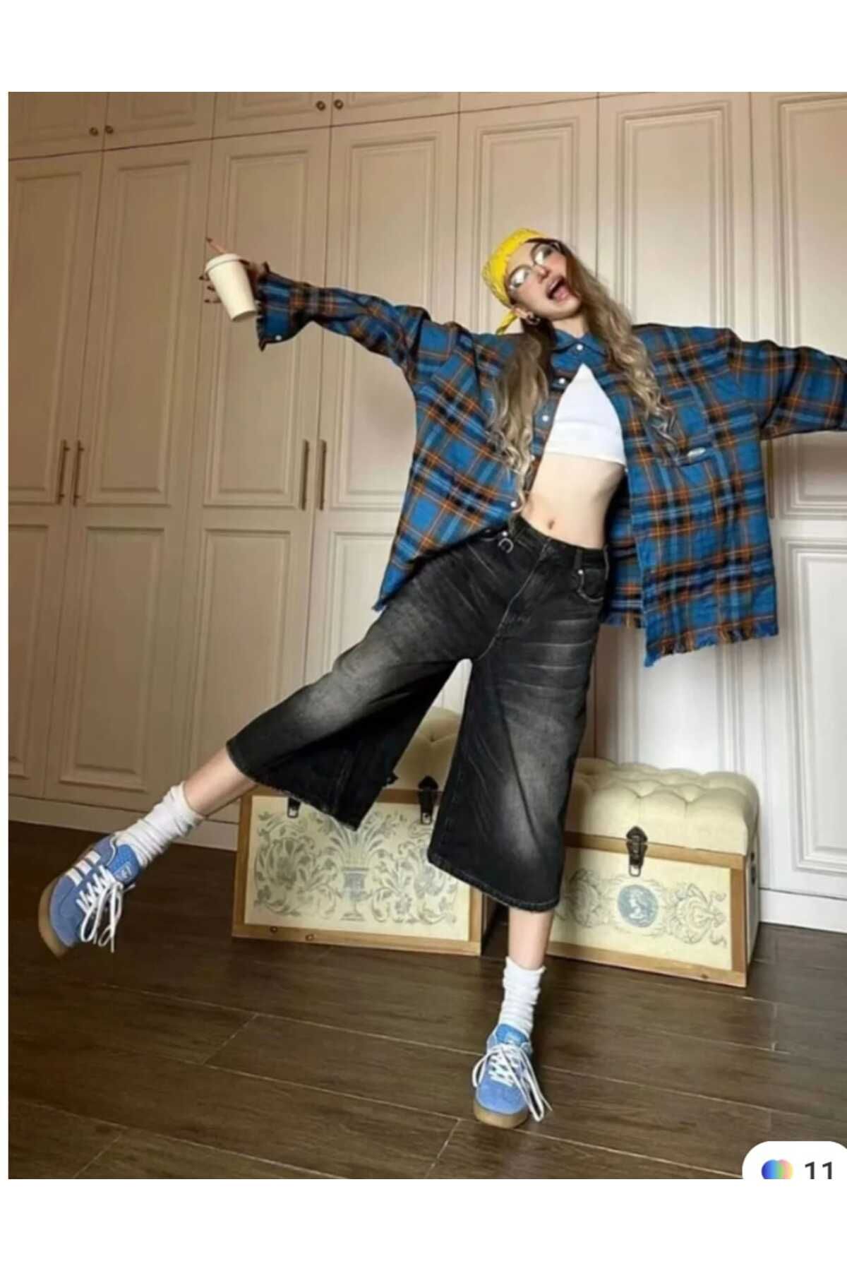DENİKK Yudoowear, siyah denim kot bermuda sort