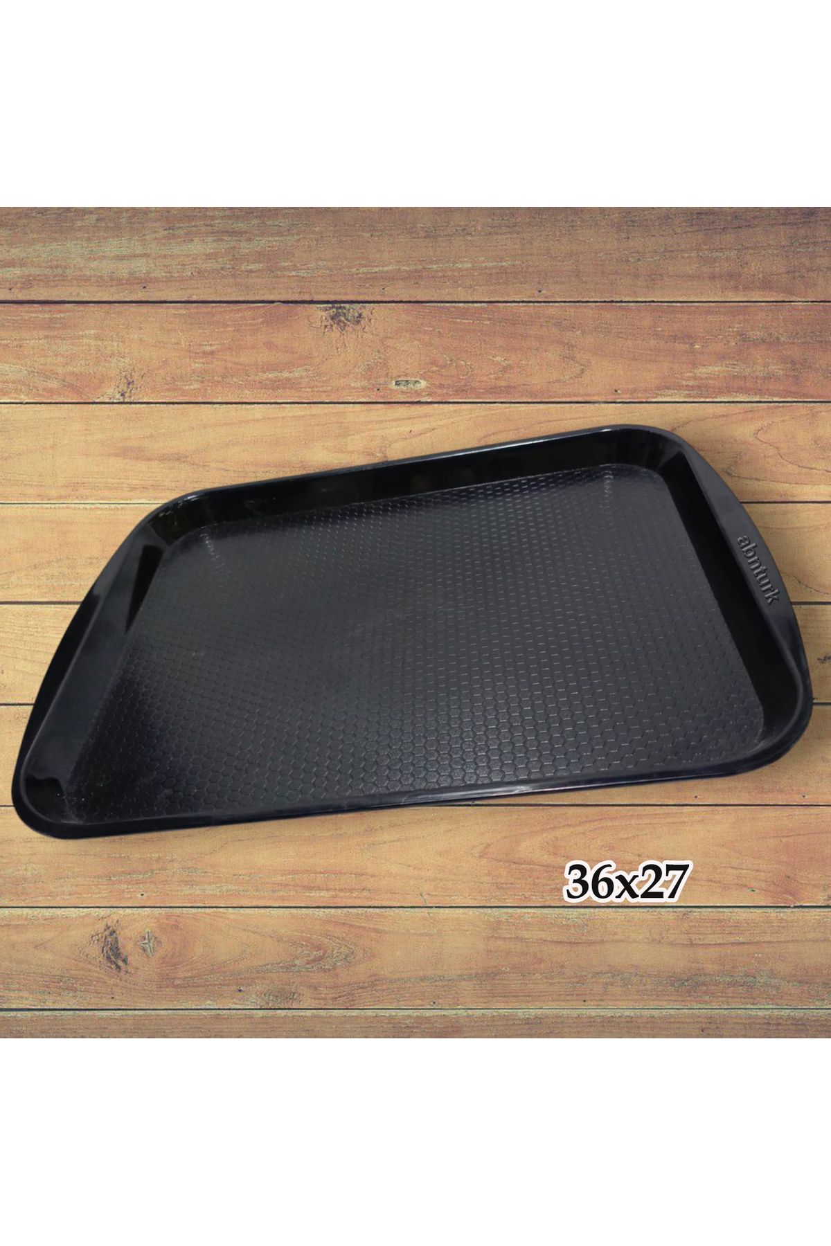 abnturk 2 Adet Kırılmaz Servis Tepsisi 36x27 Kaydırmaz iç yüzeyi pütürlü FastFood Cafe Restaurant Tip Tepsi
