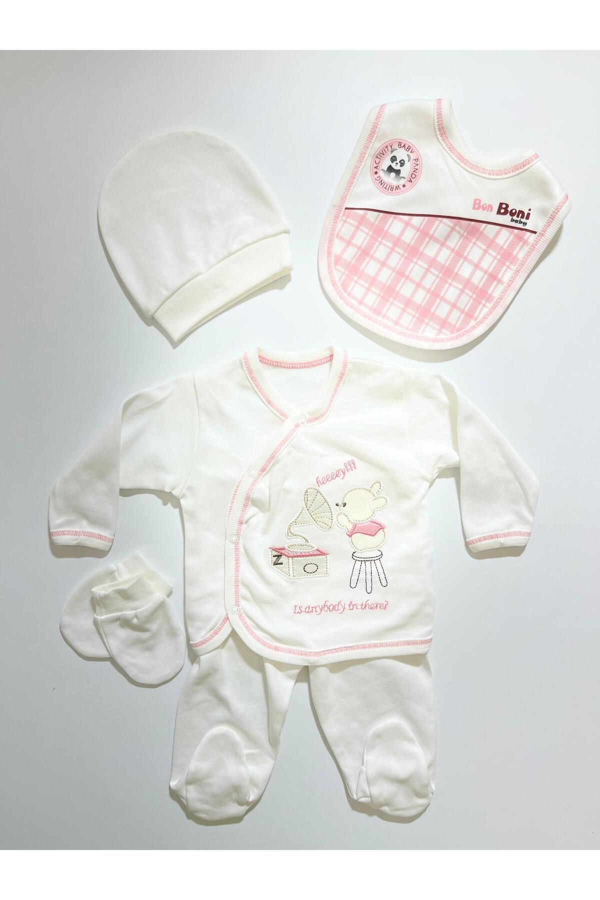 bon boni PEMBE KIZ BEBEK 5 Lİ TAKIM