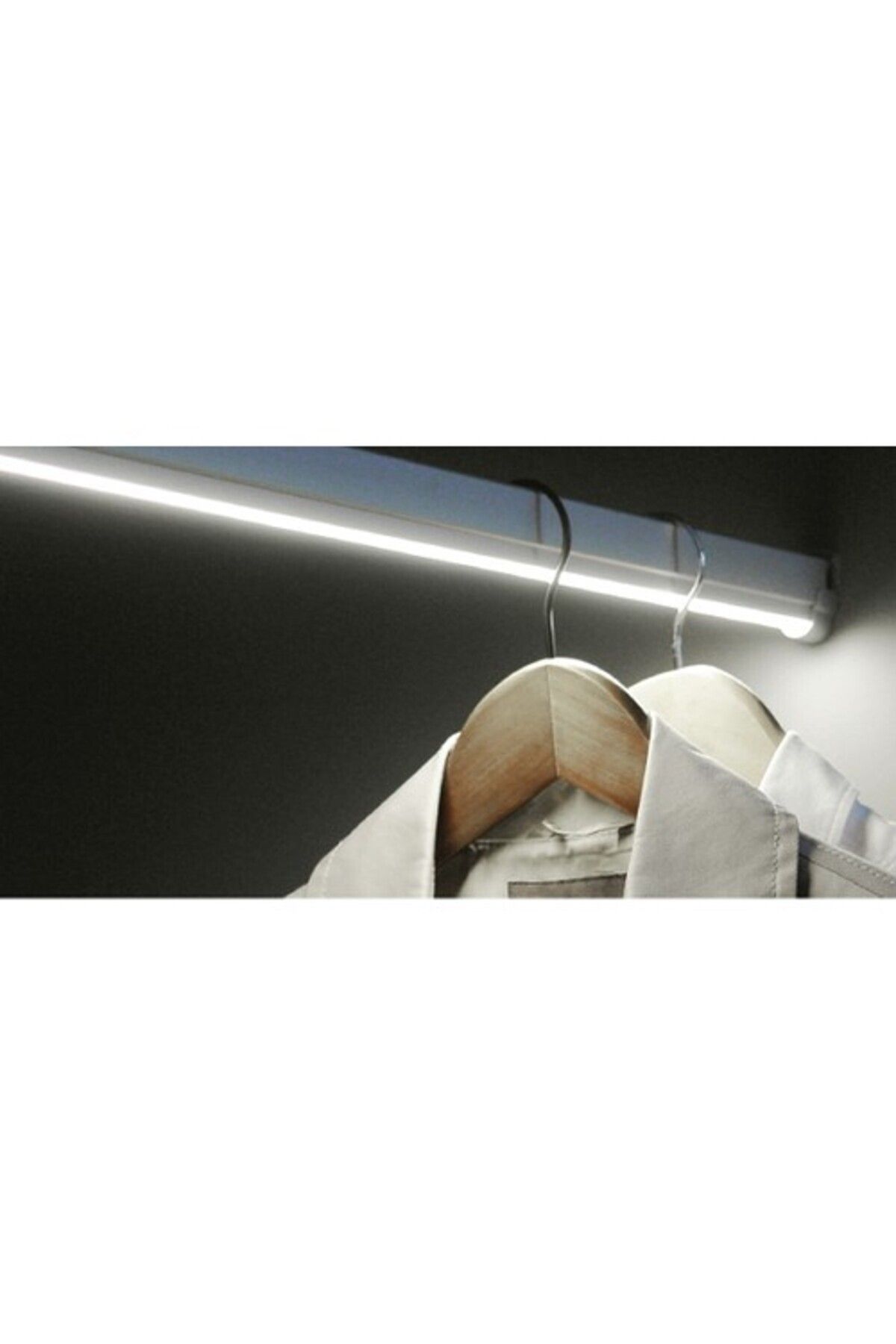 teknotrust Pilli Hareket Sensörlü Ledli Dolap Askı Çubuğu 61-80cm Gri