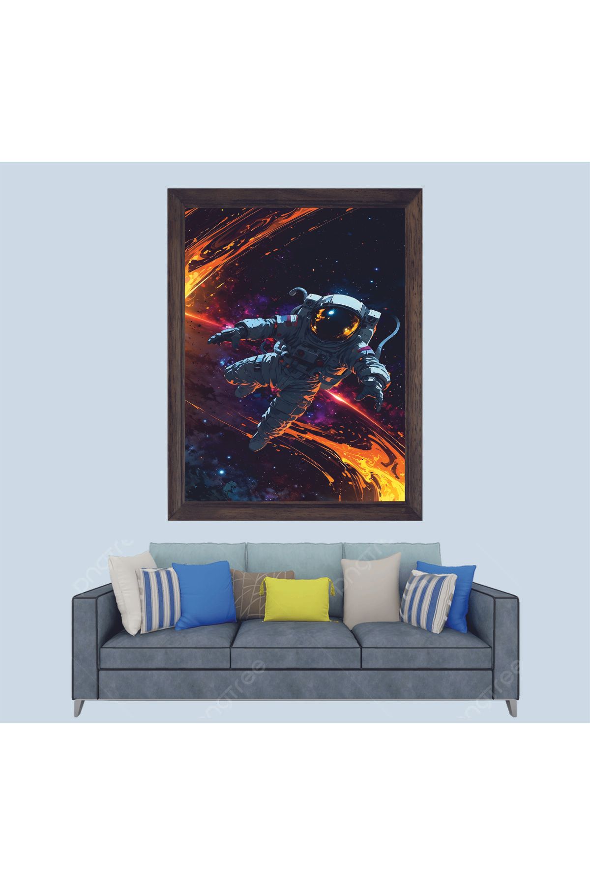 Lioncraft Astronot Çerçeveli Duvar Tablosu 30x45 cm