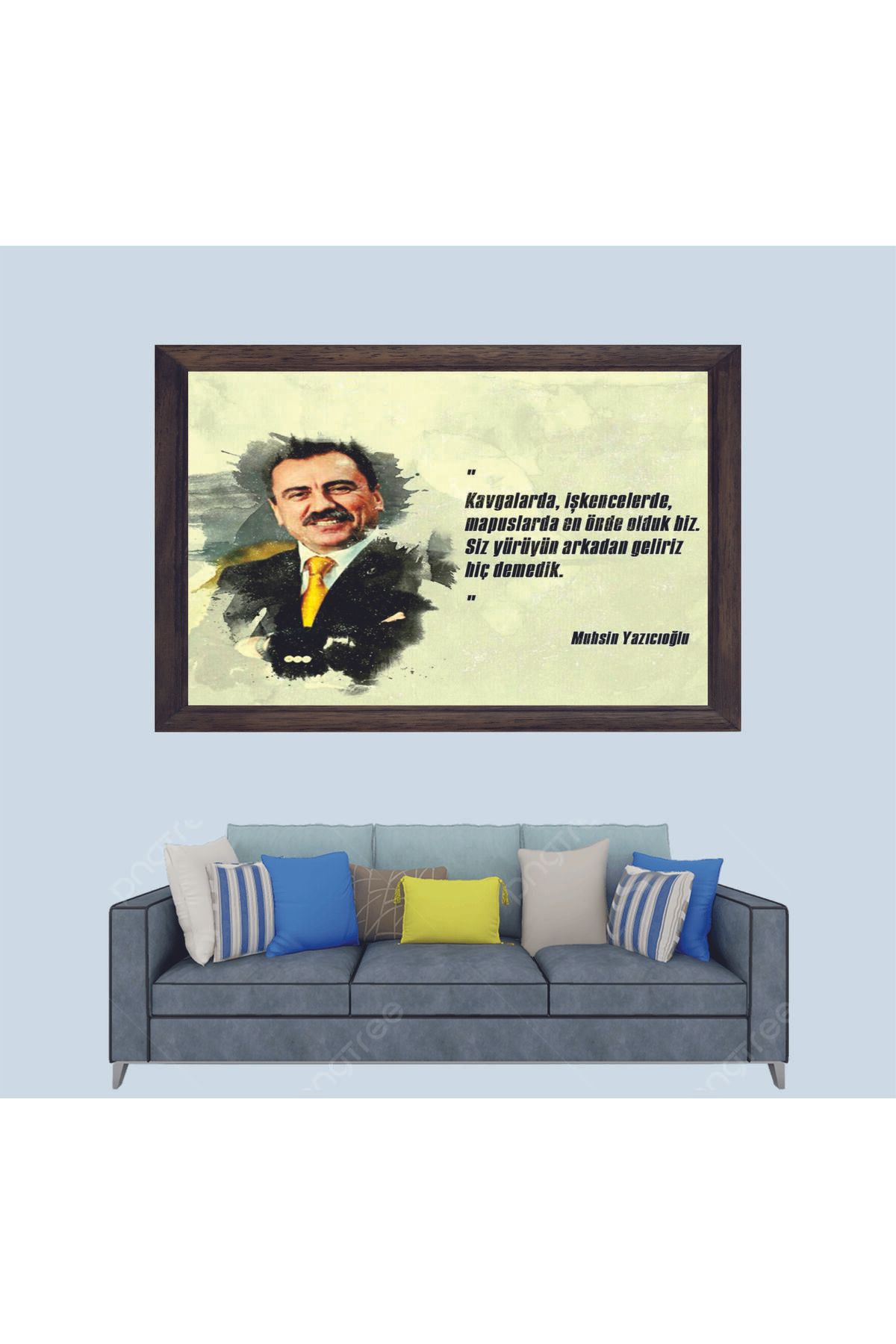 Lioncraft Muhsin Yazıcıoğlu Sözü Çerçeveli Duvar Tablosu 20x30 cm