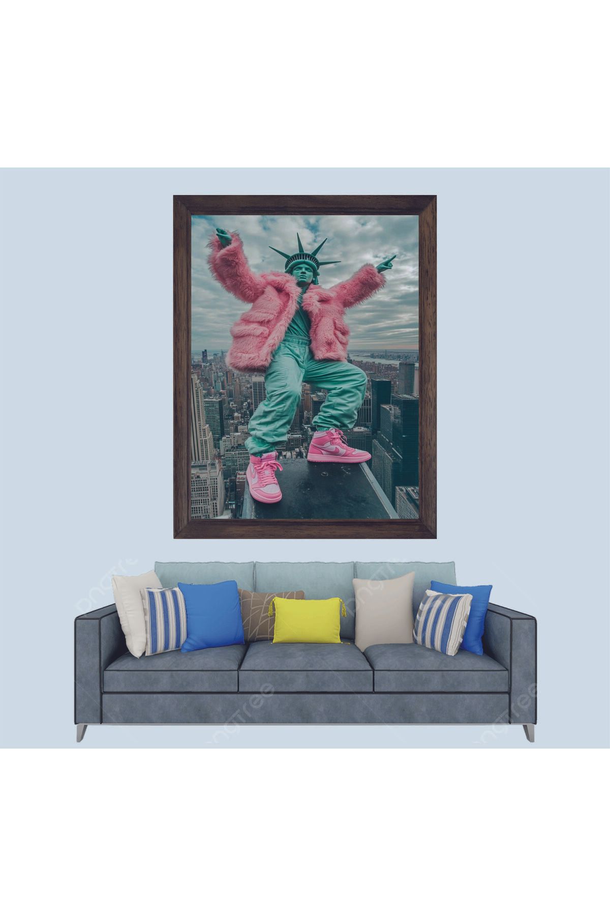 Lioncraft New York Özgürlük Anıtı Çerçeveli Duvar Tablosu 20x30 cm