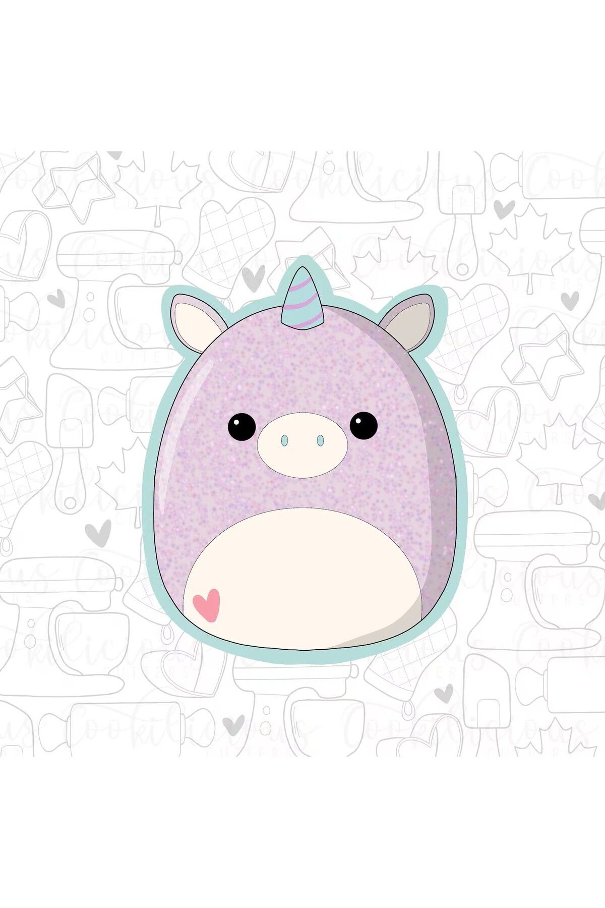 Vinius Squishmallows Unicorn Kurabiye Kalıbı ve Hamur Şekillendirici Kesici