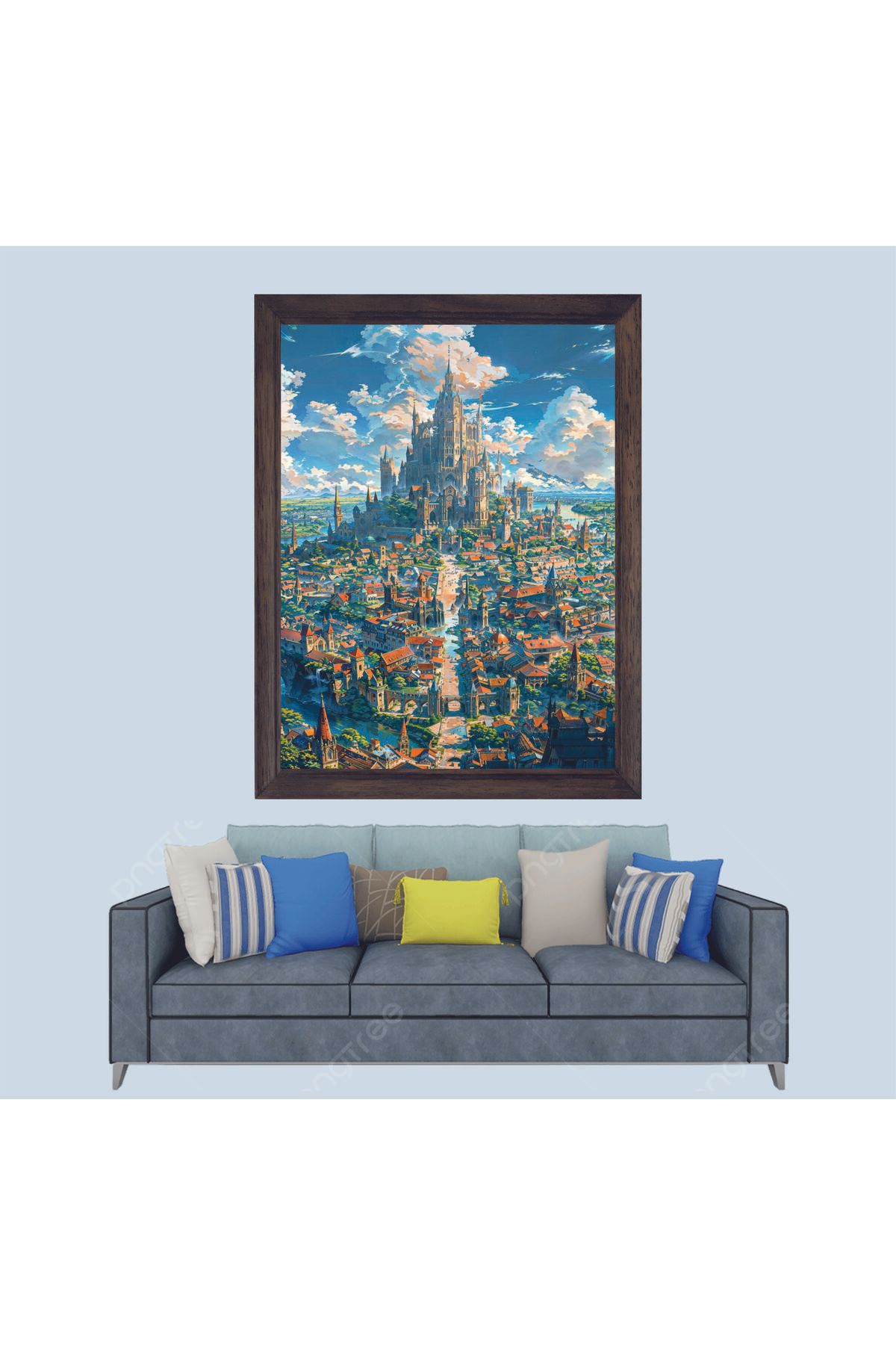 Lioncraft Yağlı Boya Manzara Çerçeveli Duvar Tablosu 30x45 cm