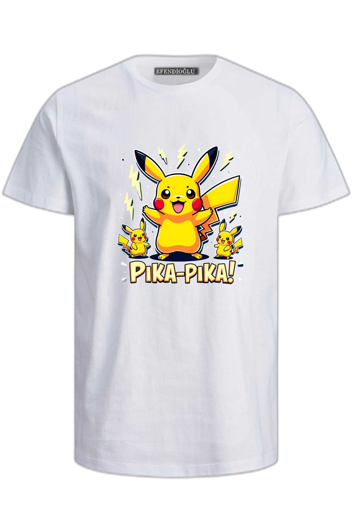 Efendioğlu Design PİKA PİKA PİKACHU BASKILI PAMUKLU ÇOCUK TSHİRT
