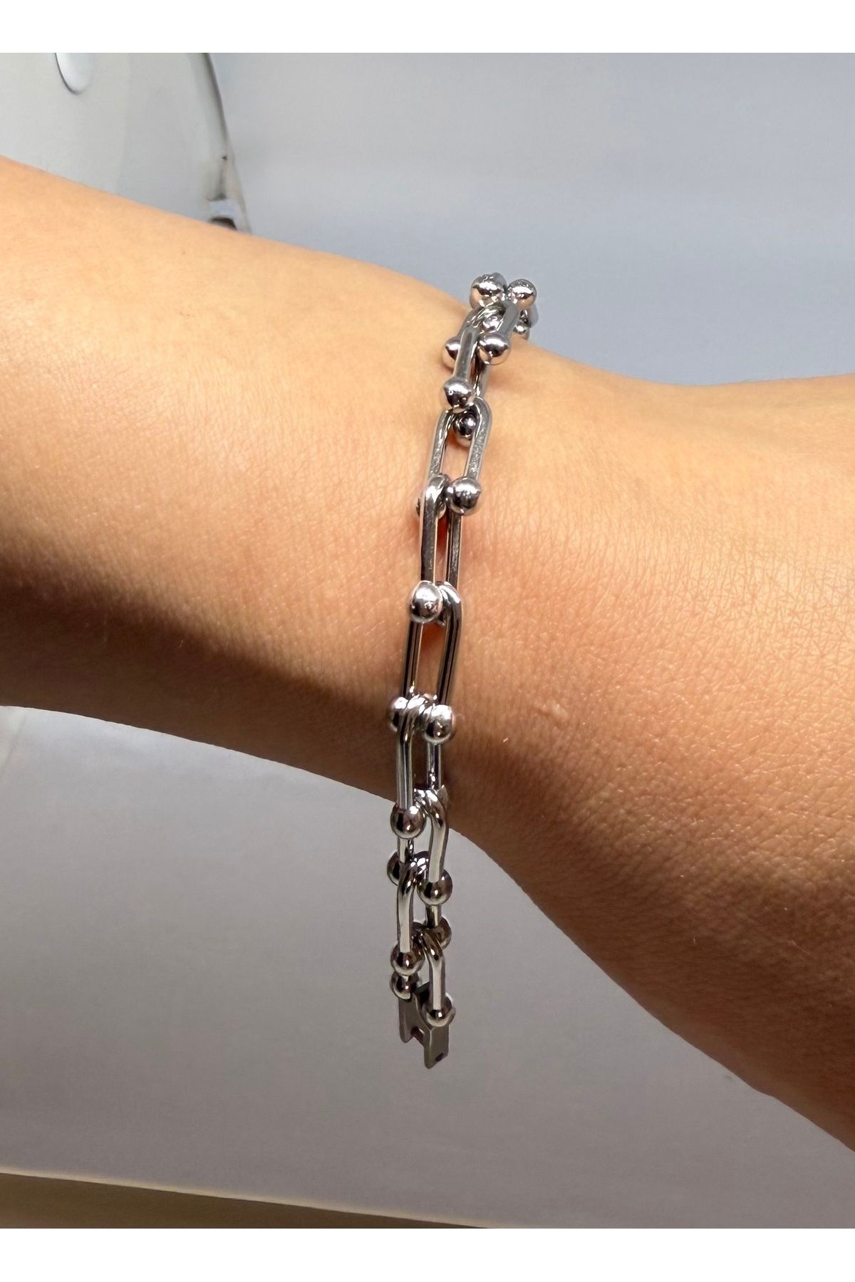 Gulsah's Store Çelik silver ataç bileklik