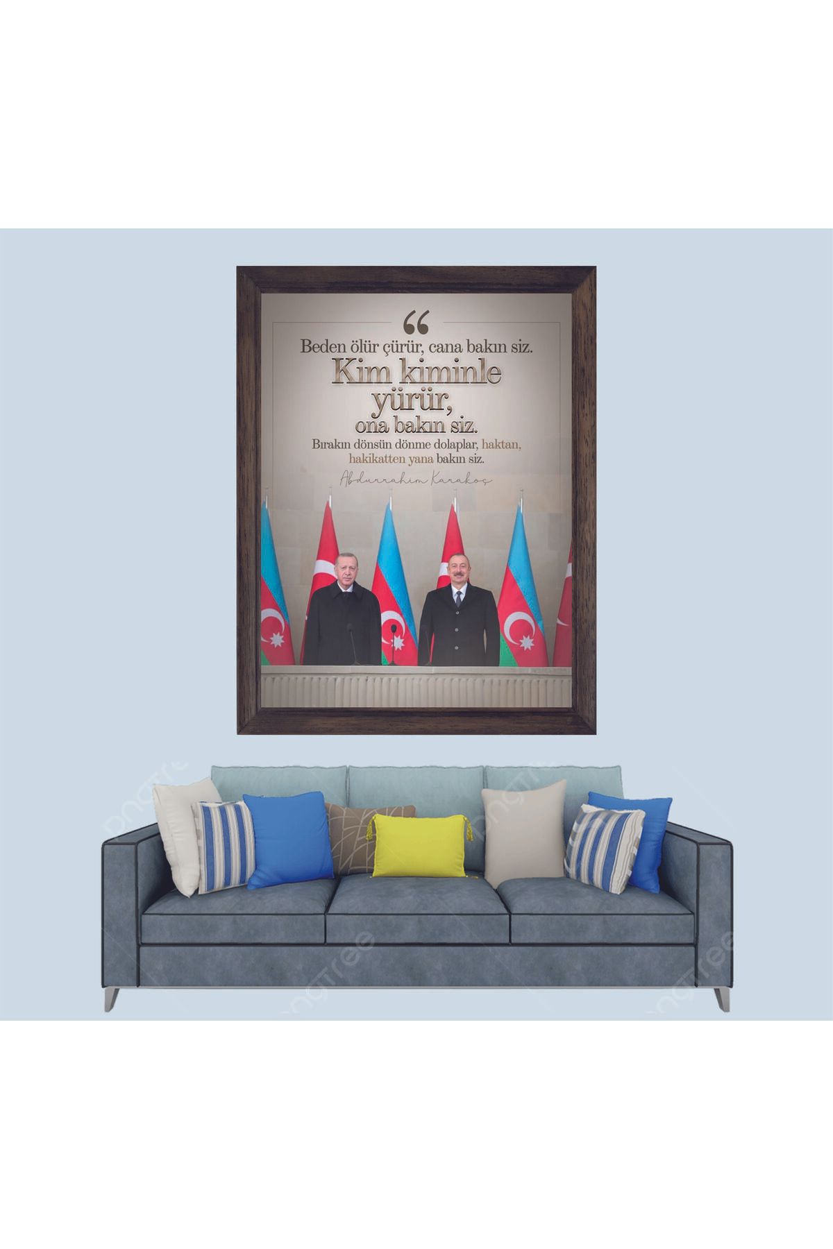Lioncraft Cumhurbaşkanımız   Sözü Çerçeveli Duvar Tablosu 20x30 cm