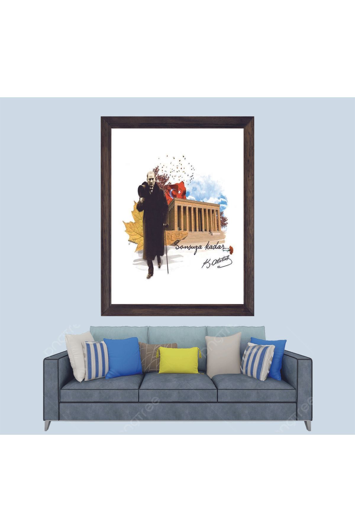 Lioncraft Mustafa Kemal Atatürk Çerçeveli Duvar Tablosu 30x45 cm