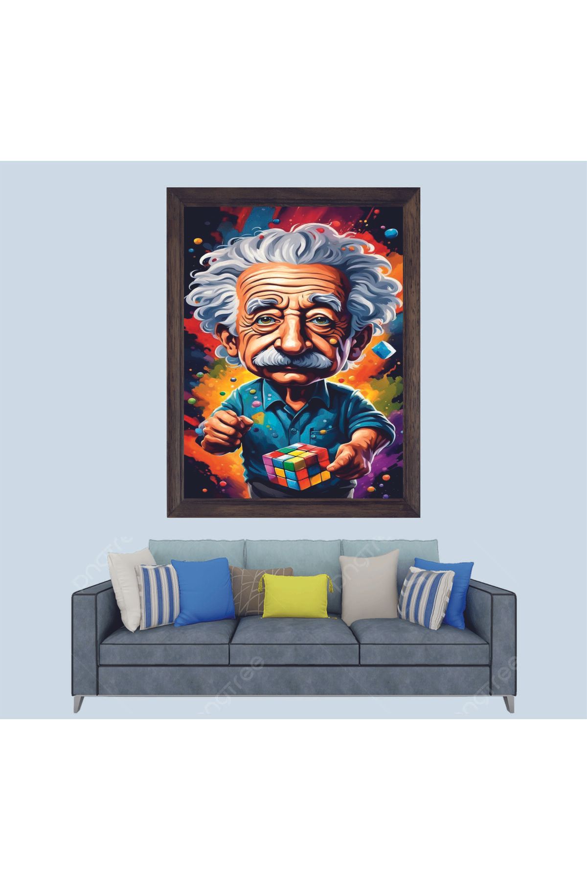 Lioncraft Albert Einstein Çerçeveli Duvar Tablosu 20x30 cm