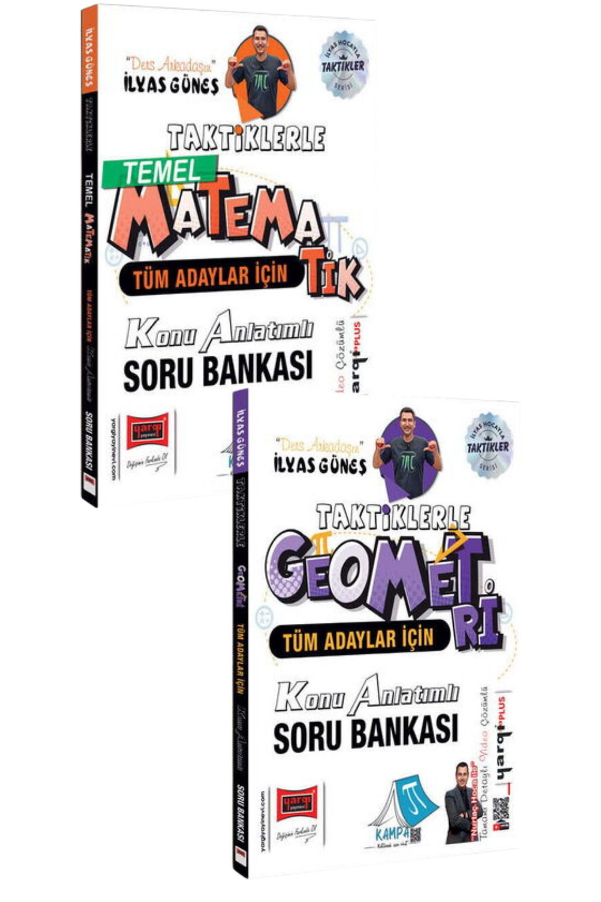 Yargı Yayınları Tüm Adaylar İçin Taktiklerle Temel Matematik+Geometri Konu Anlatımlı Soru Bankası-2 KİTAP-SET