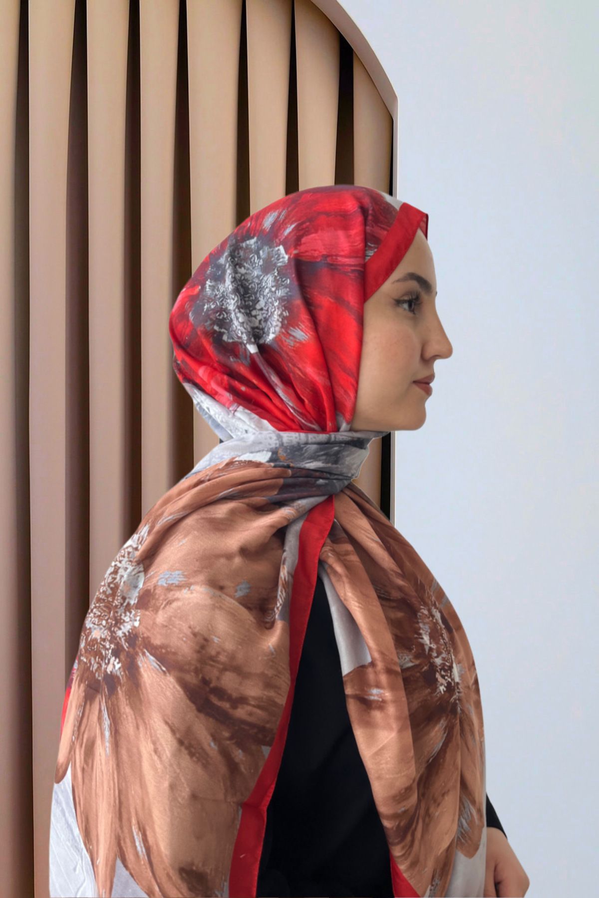 Sharell Gül Desen Pamuk şal