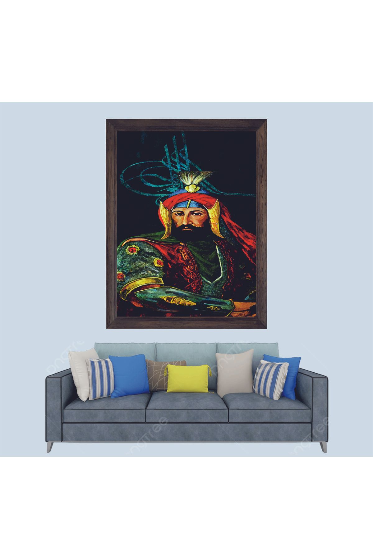 Lioncraft Osmanlı Padişahı 4. Murat Portresi Çerçeveli Duvar Tablosu 30x45 cm