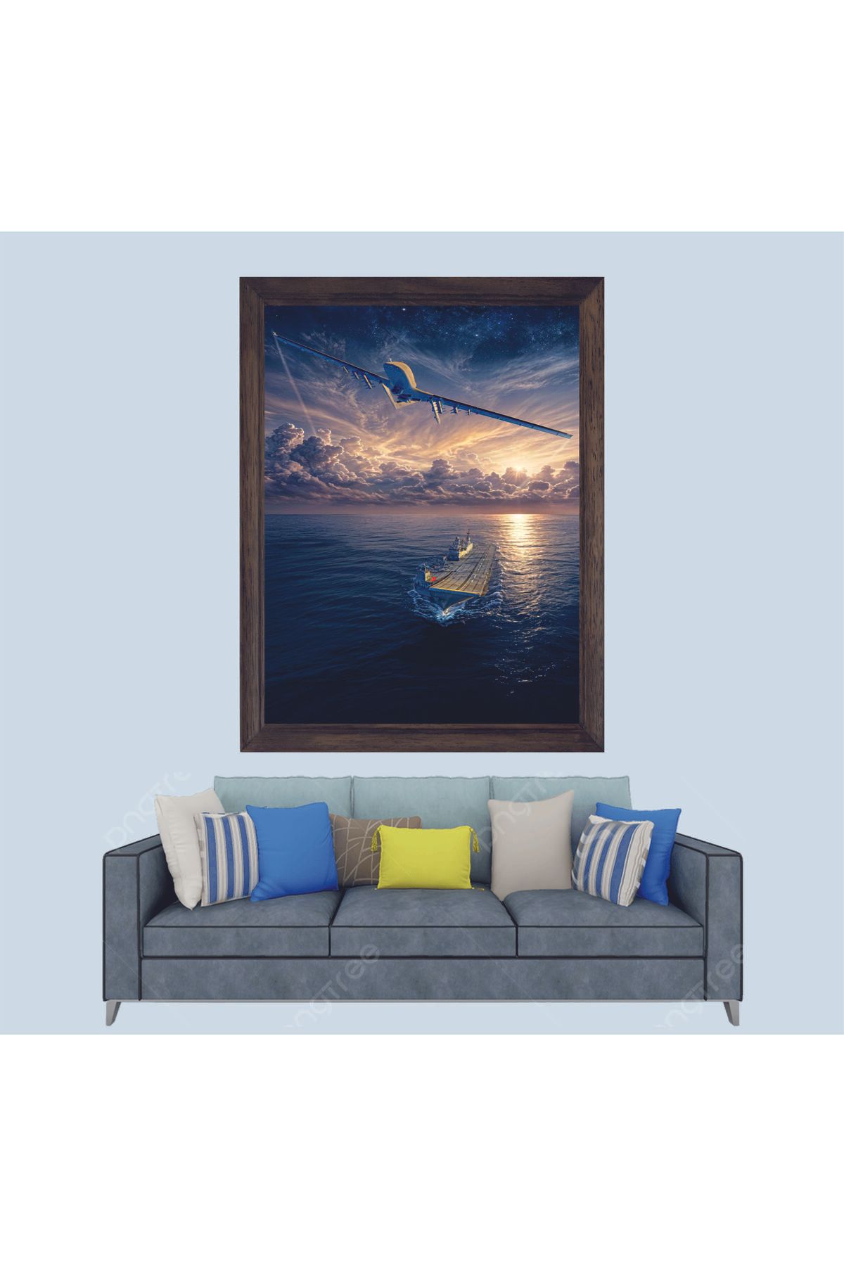 Lioncraft TB2 Bayraktar İHA Çerçeveli Duvar Tablosu 20x30 cm