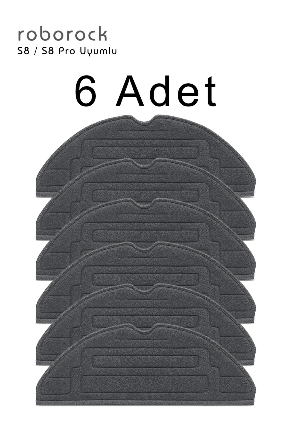 Kleen Roborock S8 S8 Pro S8 Pro Ultra Uyumlu Yedek Mop Bezi 6 Adet