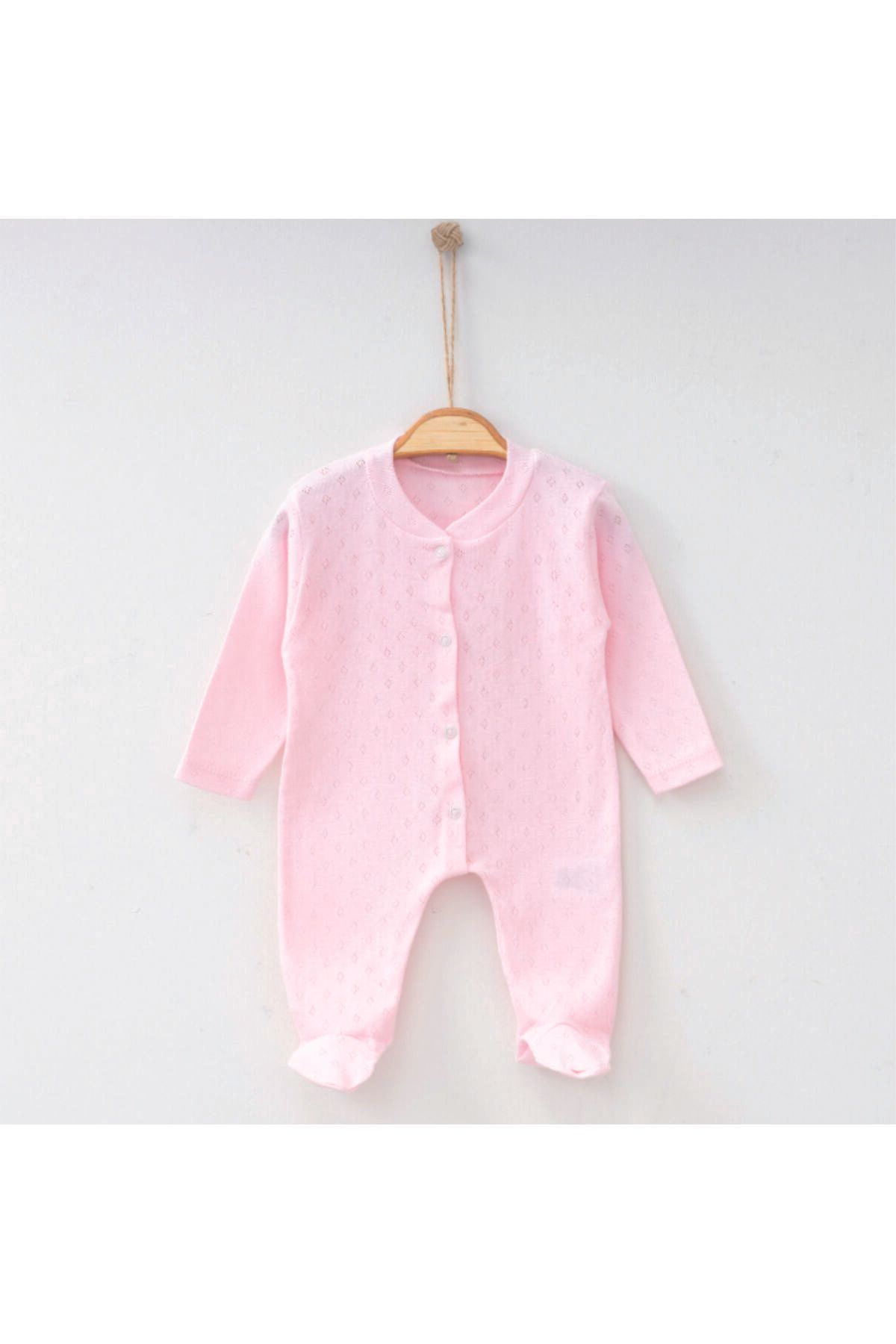 Nayinom Baklava Desenli Düz Unisex Bebek Tulum