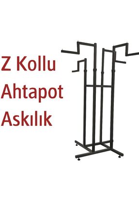 Çelik 4 kollu tekerlekli ahtapot stand askılık