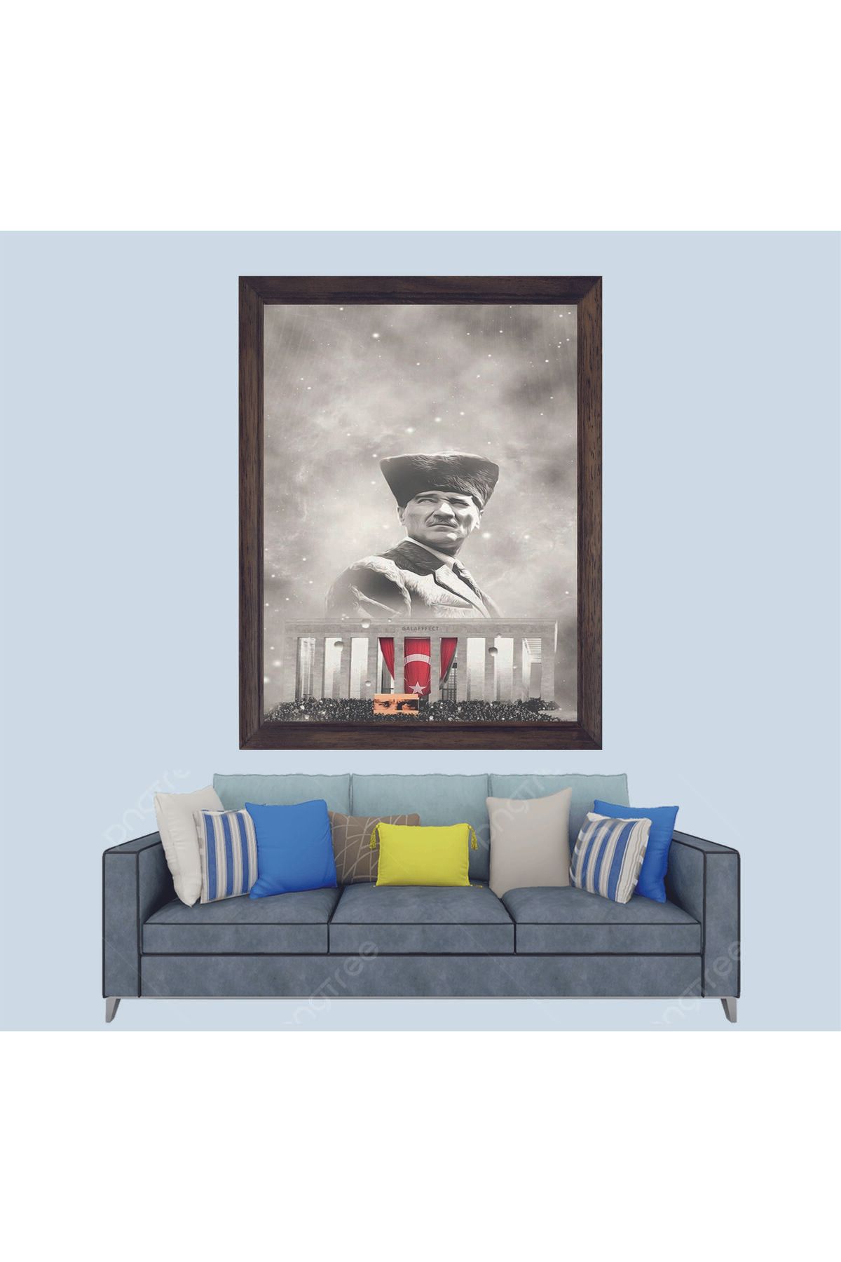 Lioncraft Mustafa Kemal Atatürk Çerçeveli Duvar Tablosu 30x45 cm