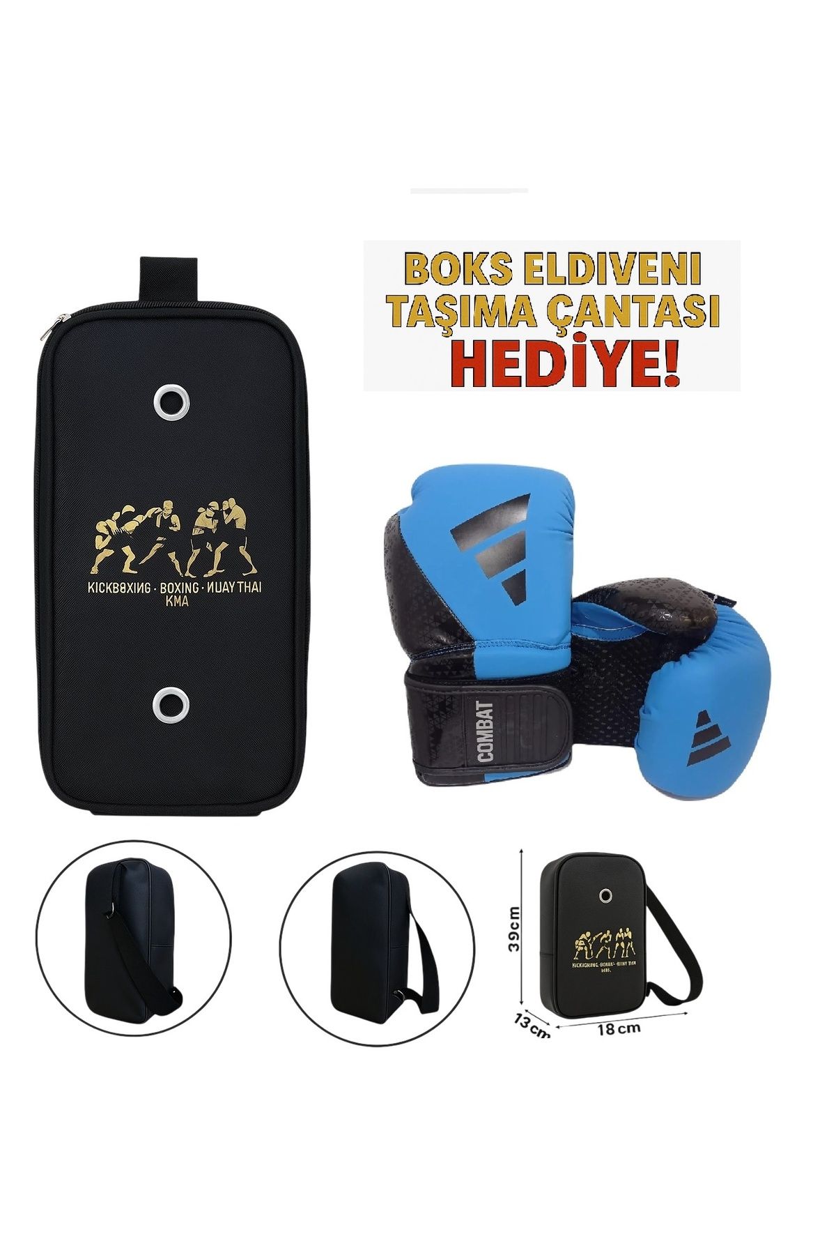 adidas Combat 50 ADIC50TG Boks Eldiveni Kick Boks Muay Thai Eldiveni ve Eldiven Taşıma Çantalı