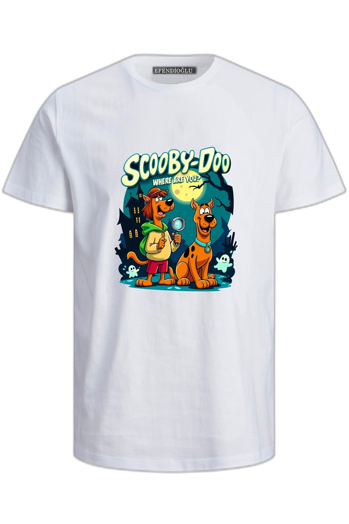 Efendioğlu Design SCOOBY DOO WHERE ARE YOU BASKILI PAMUKLU ÇOCUK TSHİRT