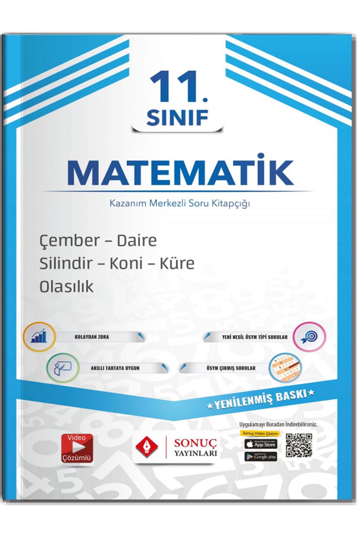 Evrensel İletişim Yayınları 11.Sınıf Sonuç Matematik Çember - Daire Silindir - Koni - Küre Olasılık Fasikül / Video Çözümlü