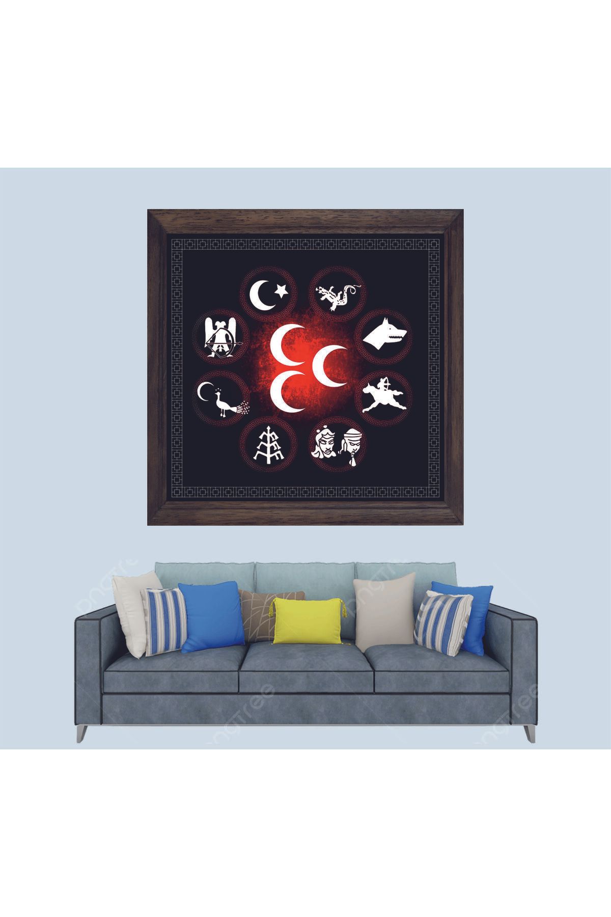 Lioncraft Türkçü Tasarım Çerçeveli Duvar Tablosu 20x30 cm