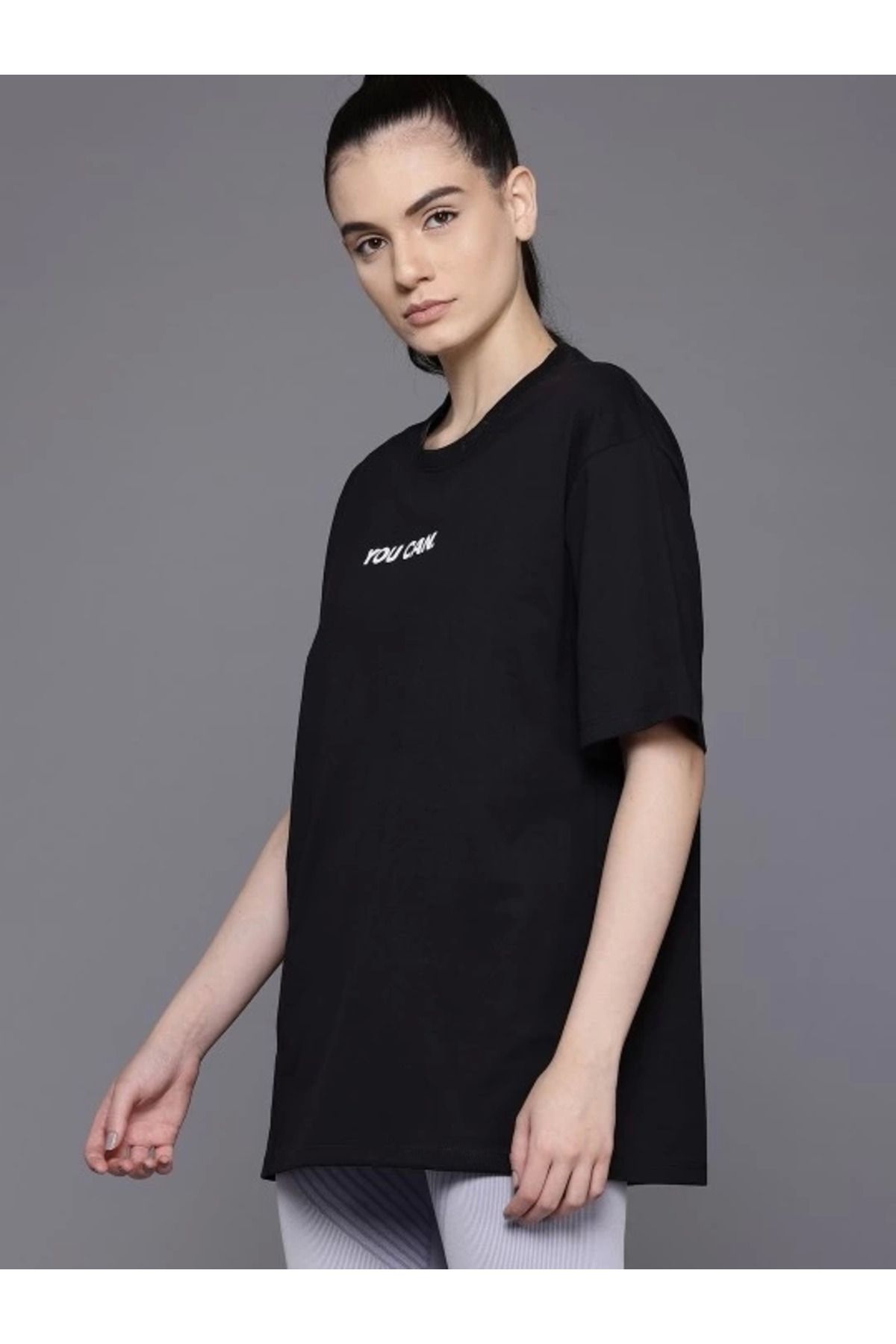 ZORM Siyah Oversize Baskılı T-shirt