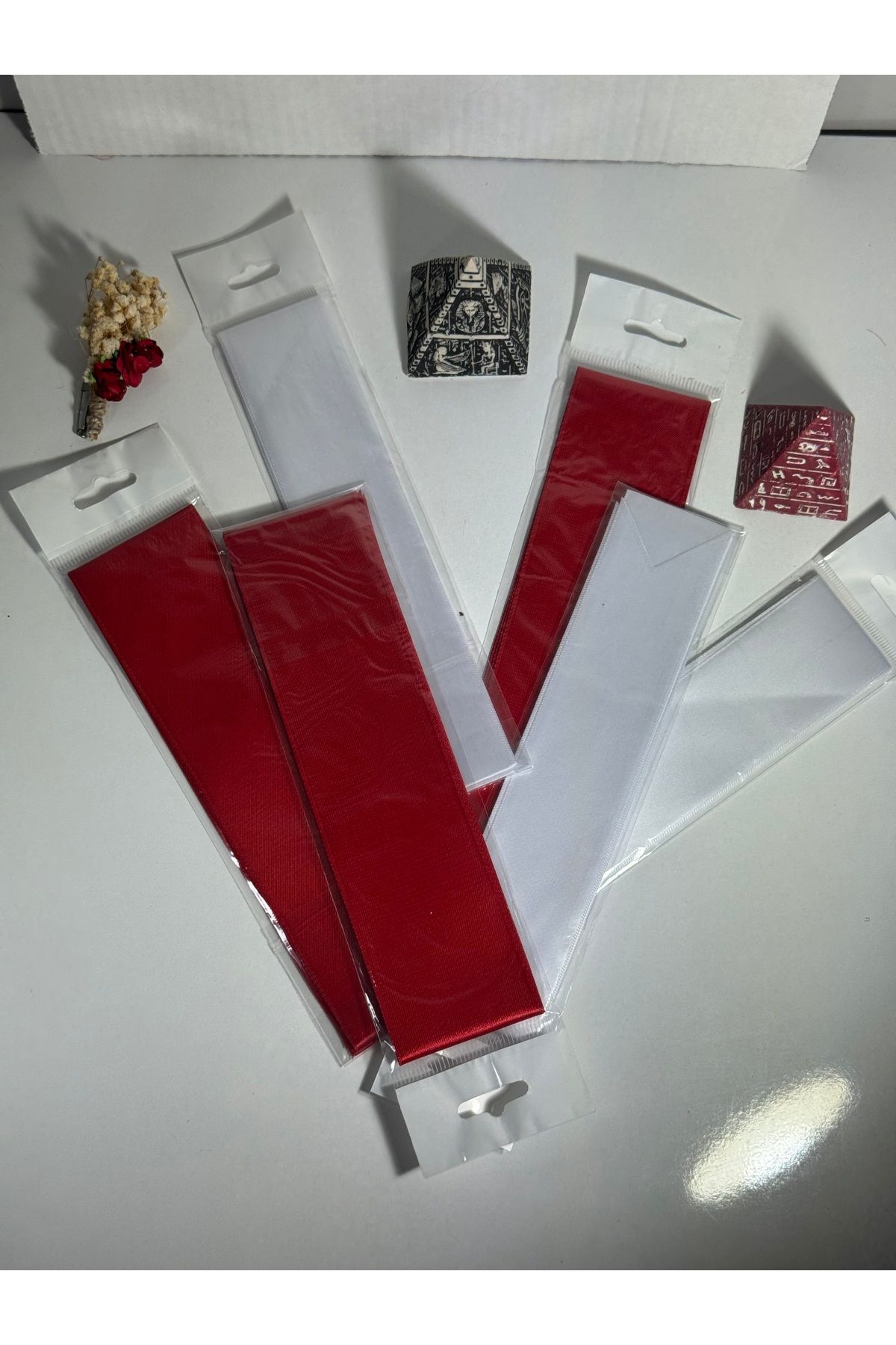 shop Takı Kurdelesi – Kırmızı Beyaz Nişan Düğün Gelin Damat Tören Kurdelesi Saten Kurdele