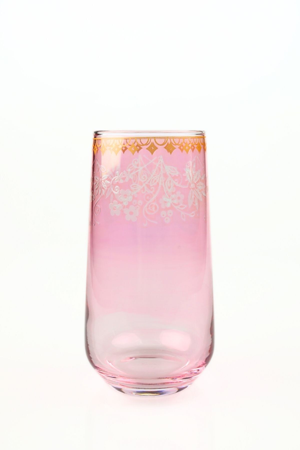 ODTA Bronz Desenli Meşrubat Bardağı Highball 480cc Bardak 6'lı Set