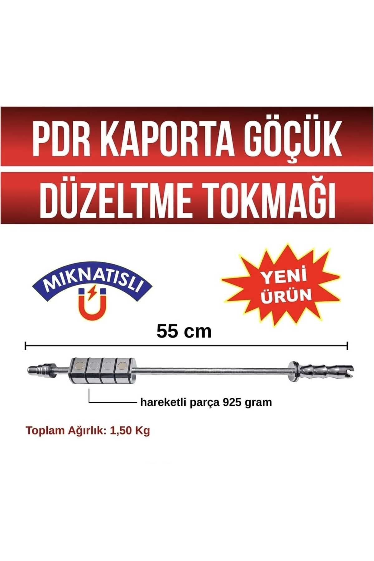 STAR PDR Kaporta Göçük Düzeltme Tokmağı Mıknatıslı 55cm Metal Uç 1,50 Kg