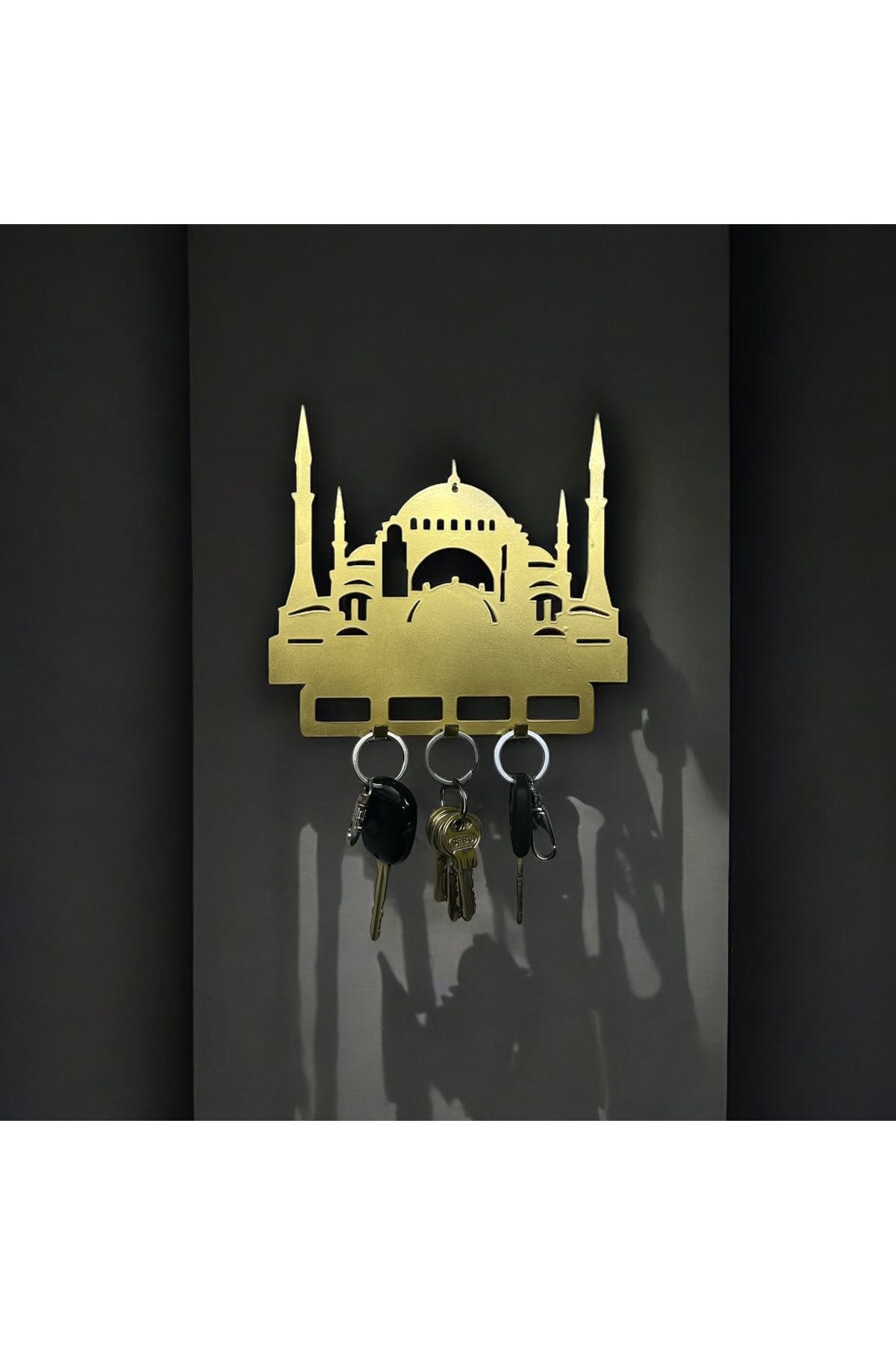 Home Cami Motifli 3’lü Metal Anahtar Askılığı | Anahtar Askılığı | İslamik Duvar Dekoru