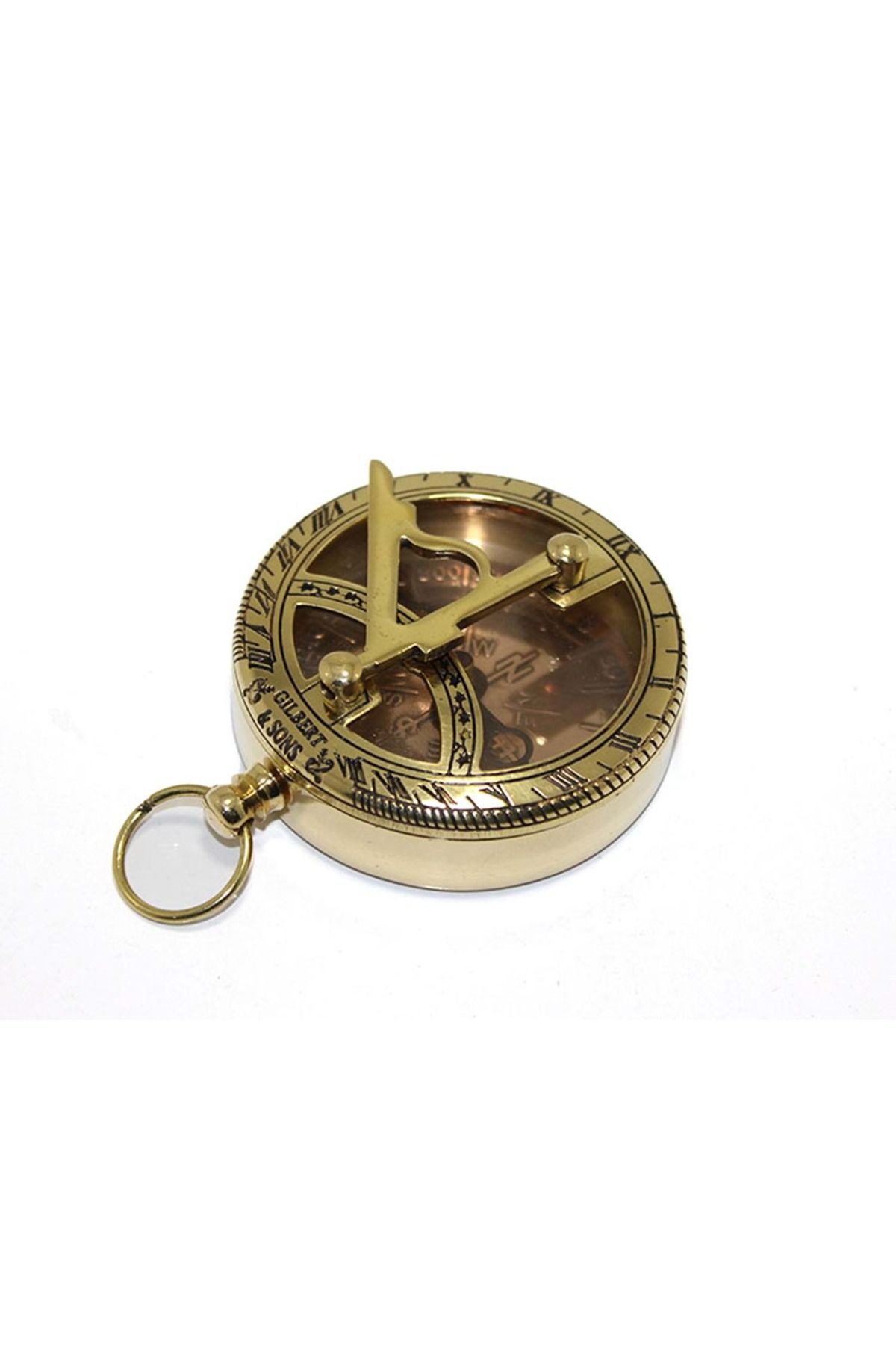 Store Pirinç Güneş Saati Ve Pusula 6*2 Cm