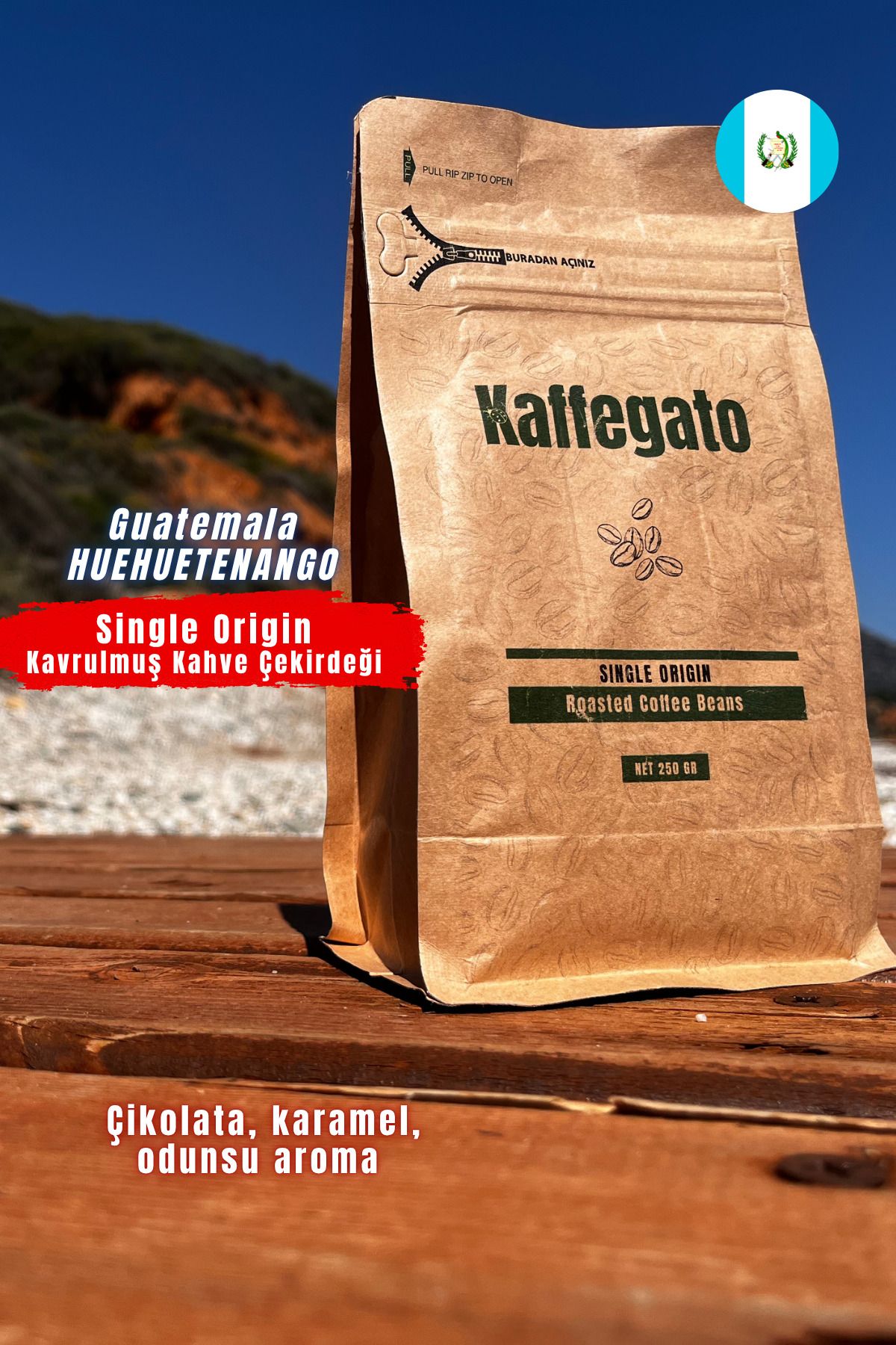Kaffegato Guatemala HUEHUETENANGO Kahve Çekirdeği 250g