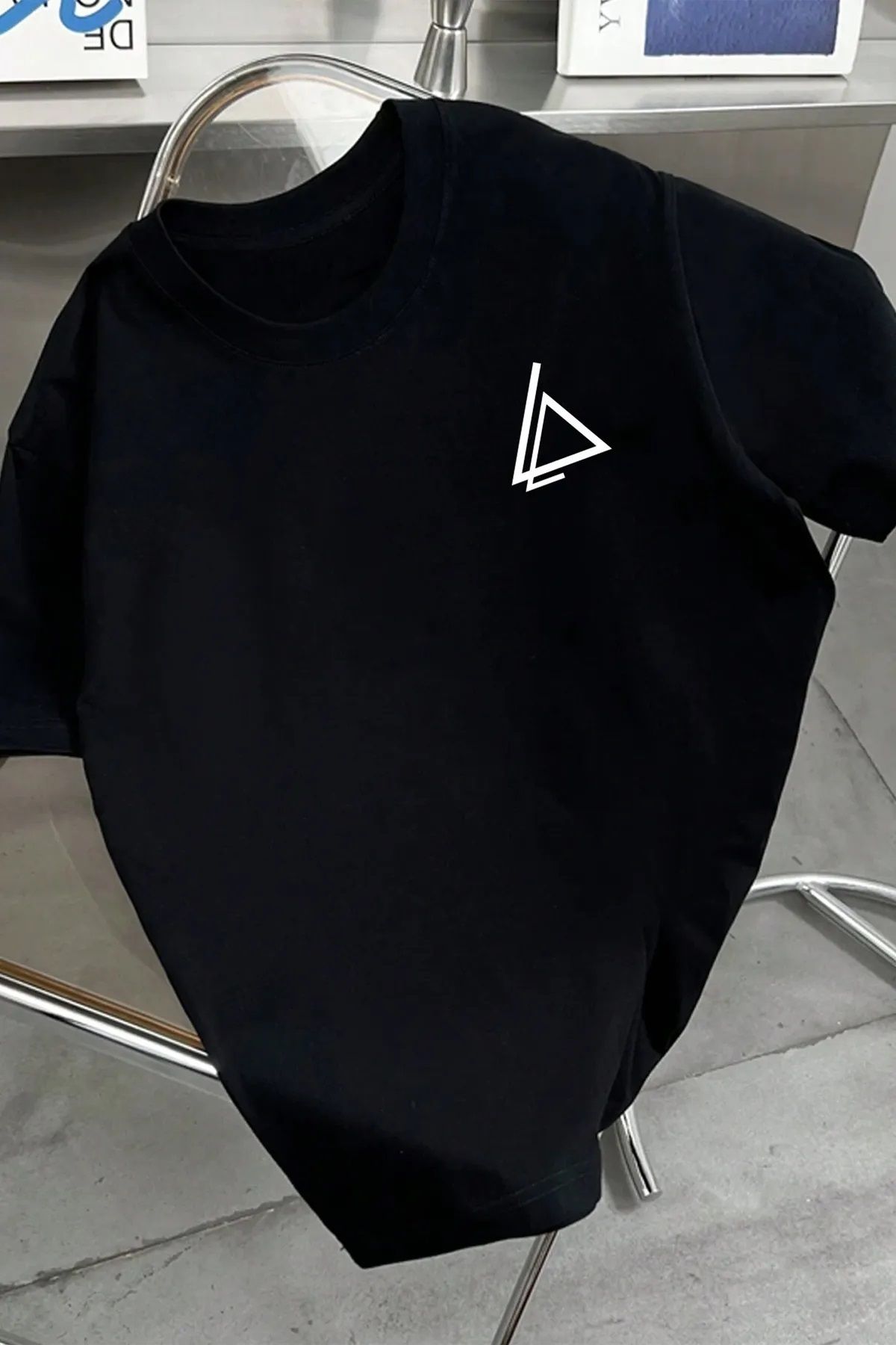 Hunors Sportswear & Company Unisex Kadın/Erkek Oversize Baskılı Pamuklu Bisiklet Yaka Kısa Kollu T-shirt