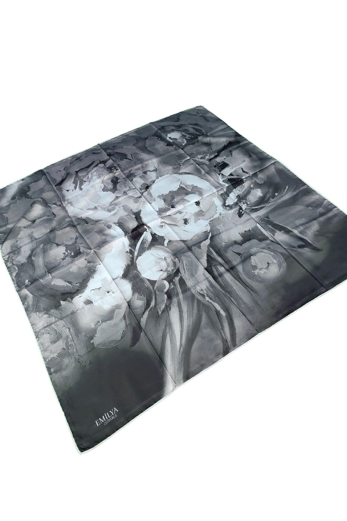 mim eşarp Emilya Rayon Çiçek Desenli Eşarp 90x90 cm
