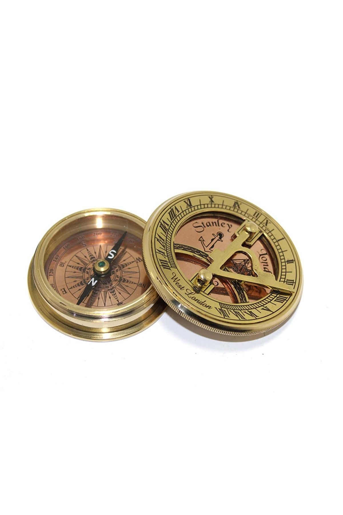 Store Pirinç Güneş Saati Ve Pusula 7*2 cm