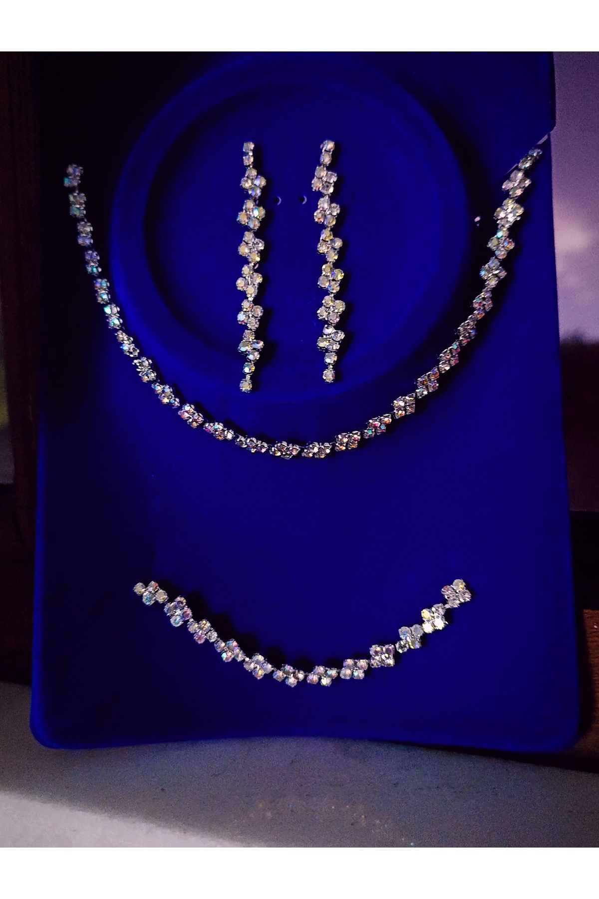 Zanora Janjan taşlı gümüş kolye 3 set