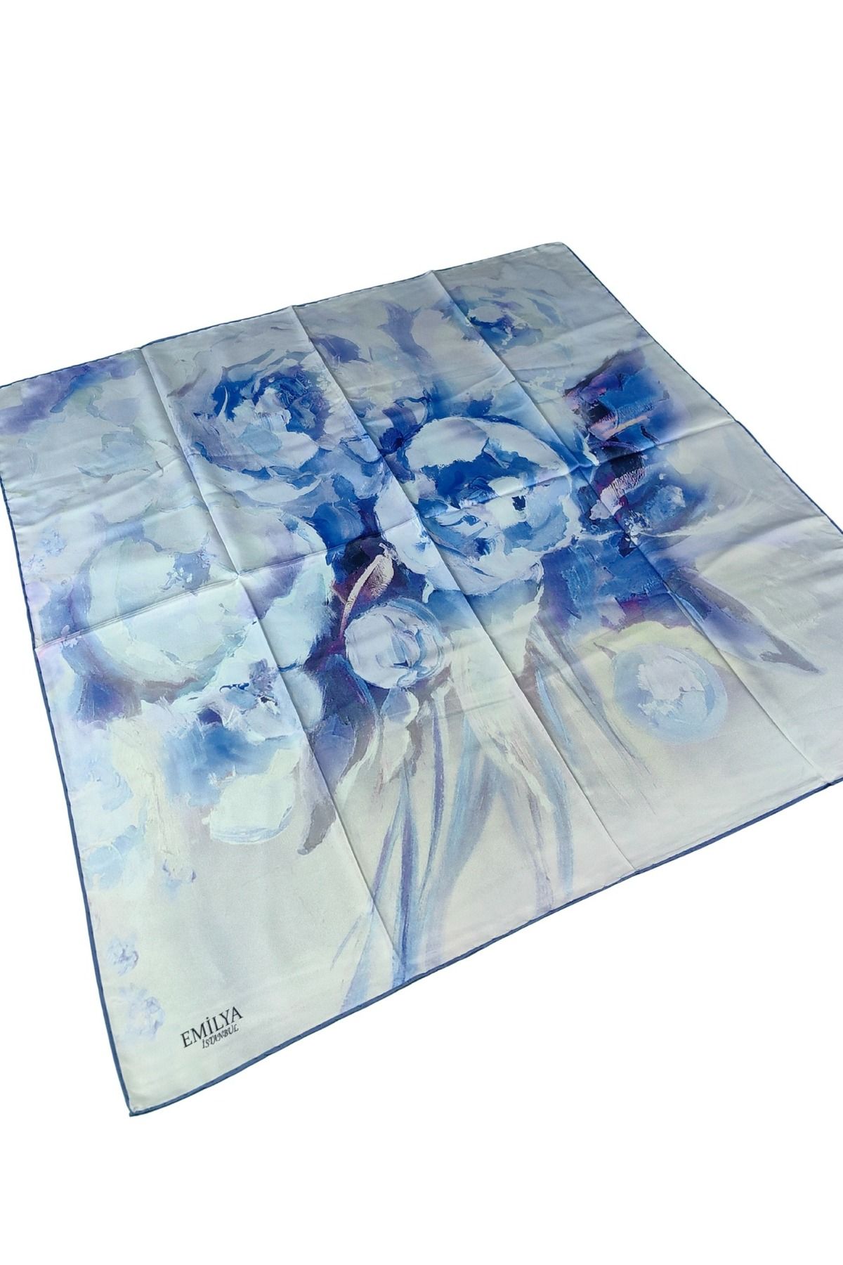 mim eşarp Emilya Rayon Çiçek Desenli Eşarp 90x90 cm