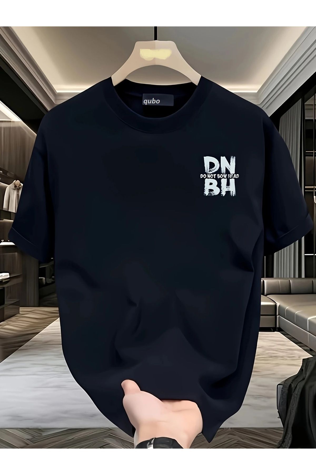 Hunors Sportswear & Company Unisex Kadın/Erkek Oversize Baskılı Pamuklu Bisiklet Yaka Kısa Kollu SİYAH T-shirt